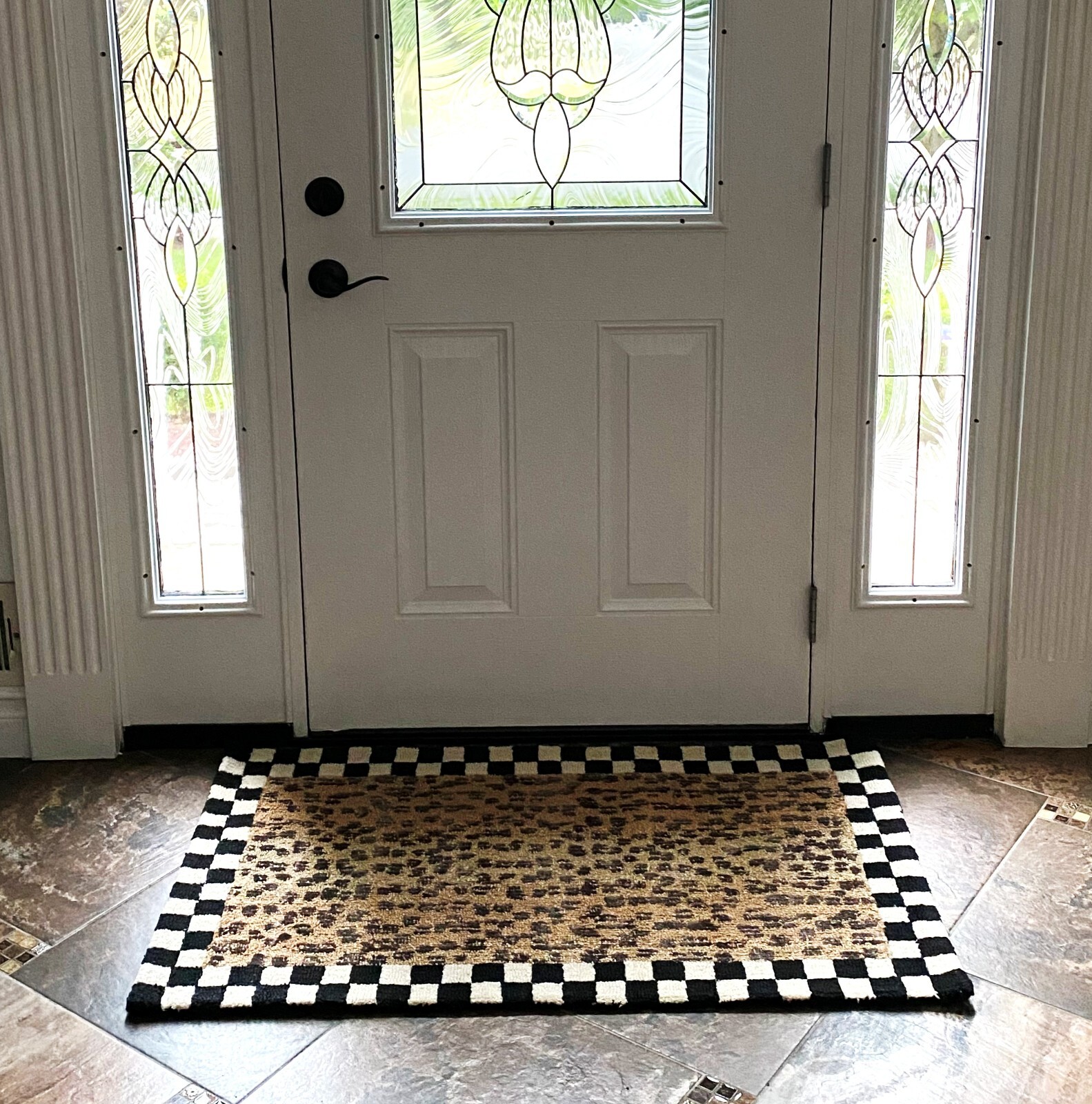 Mackenzie Childs Cheetah Rug 2’3″ x 3’9″ Wool Rayon Brand New 350-02715