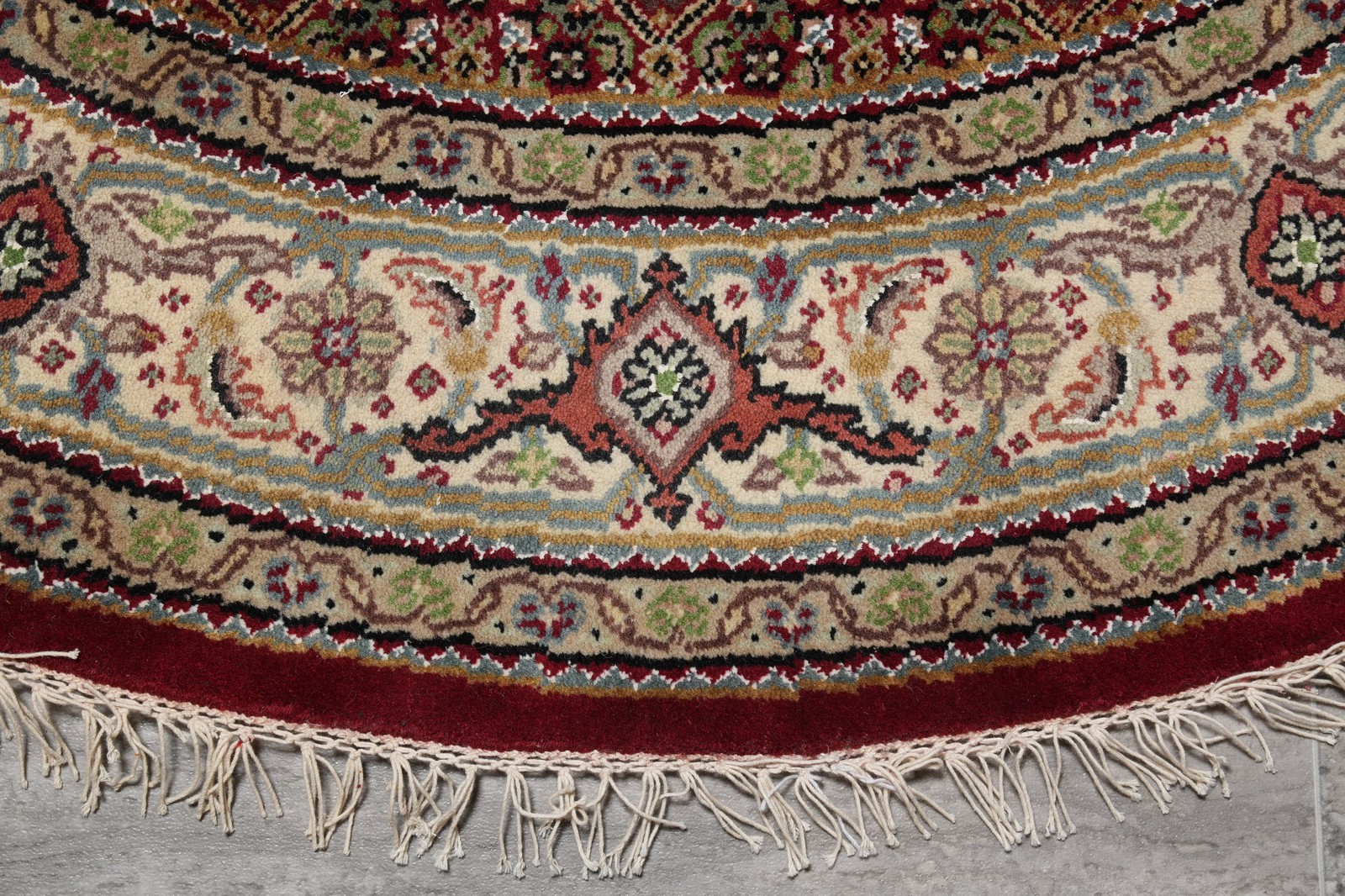 5 x 5 Feet Mahii Herrati Tabriiz Rug Wool and Silk Carpet #F-4633a