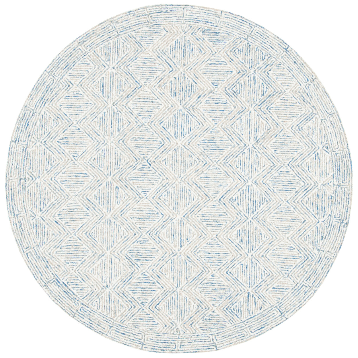 SAFAVIEH Micro-Loop MLP538M Handmade Blue / Ivory Rug
