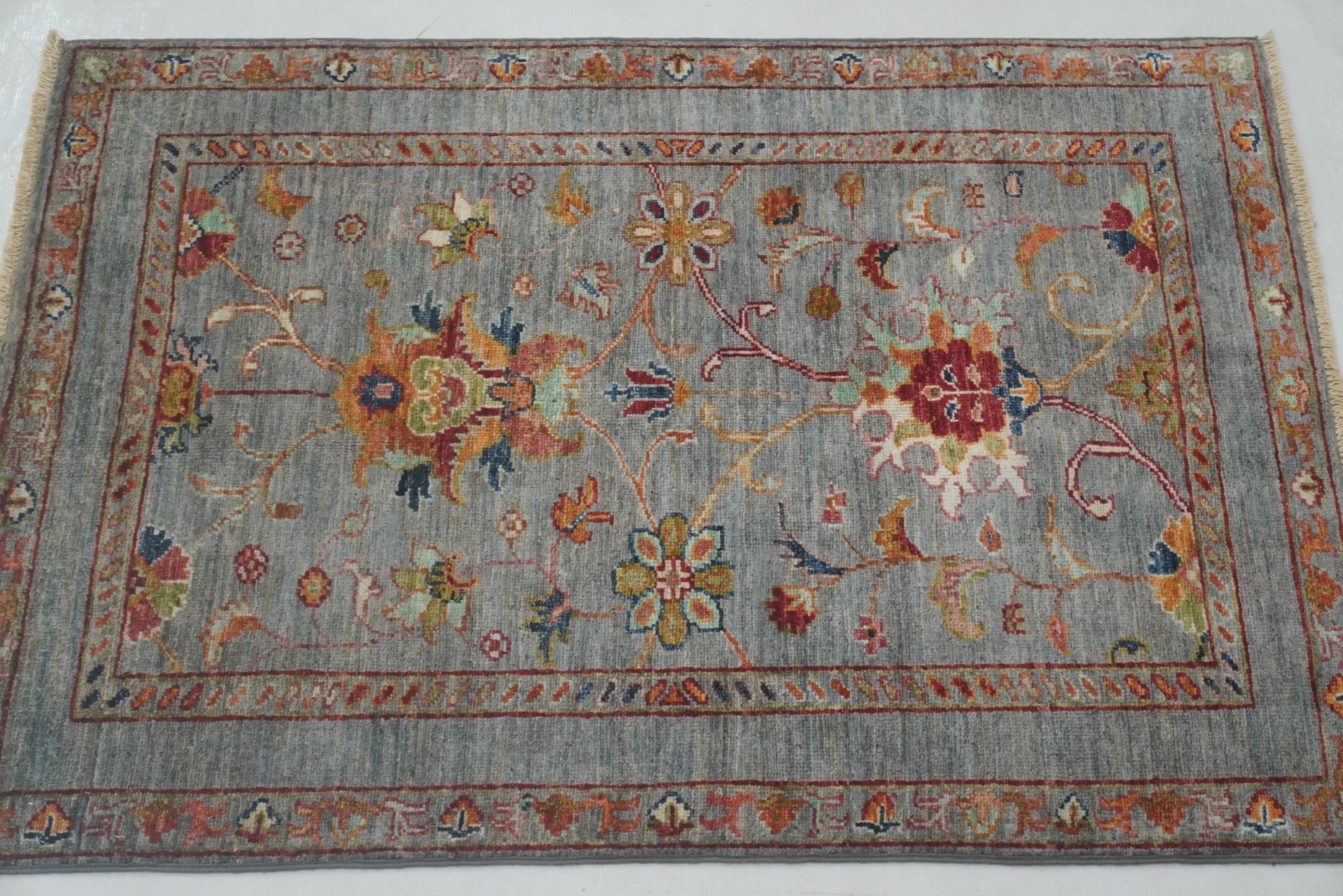 3×4 ft Blue Waziri Afghan Hand Knotted Small Area Rug