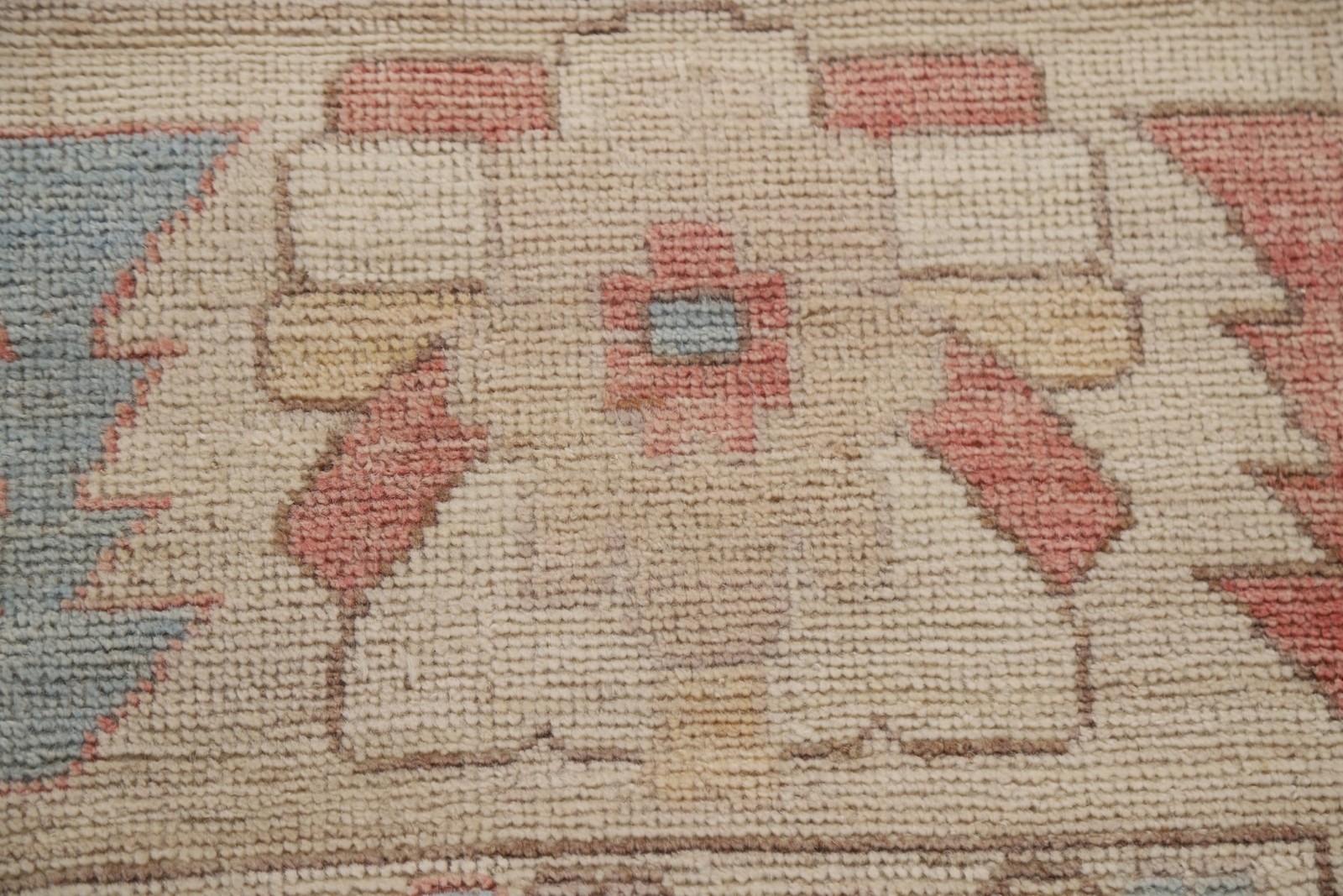Muted Oushak Vegetable Dye Palace Size Rug Hand-knotted Oriental Carpet 12×15