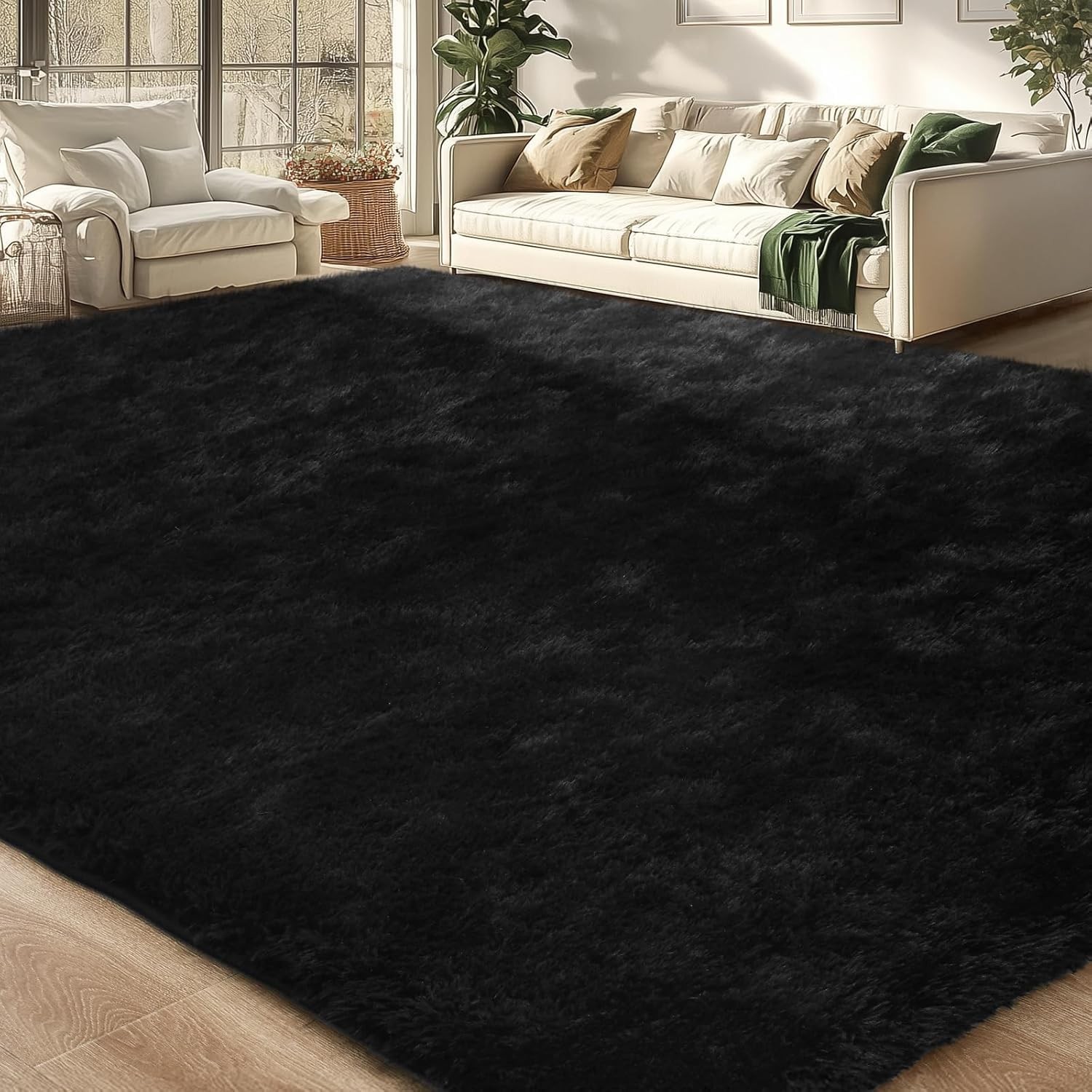 Merelax Modern Soft Fluffy Large Shaggy Rug for Bedroom Livingroom Dorm Kids Roo