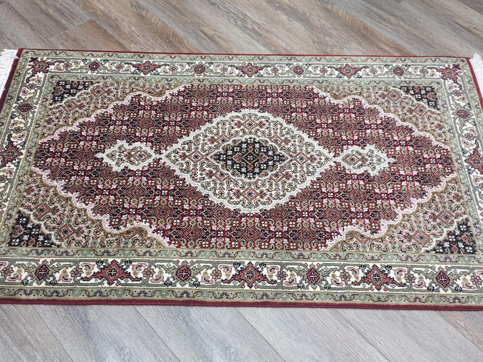 Turkish Silk&Wool Hand Made Bohemian Royal Classic Design, Turkish Rug 3×5 Ft