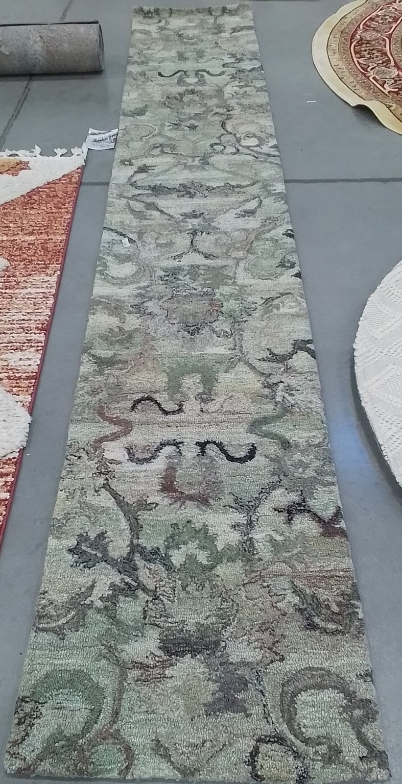 SAGE / BEIGE 2′-3″ x 14′-0″ Back Stain Rug, Reduced Price 1172792319 AN401W-214