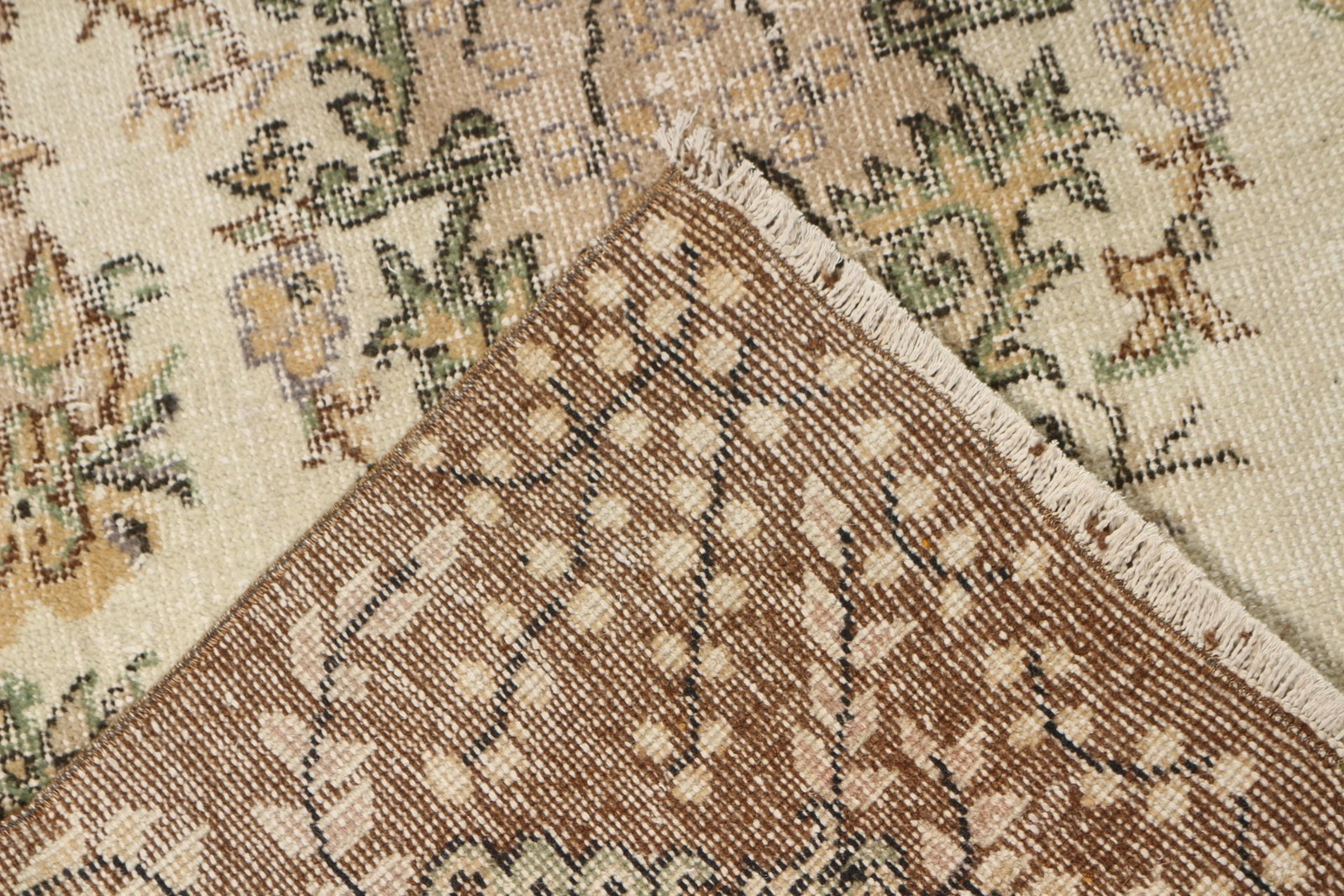 3,8×8 ft Rug, Vintage Turkish Rug, Brown Oriental Rug