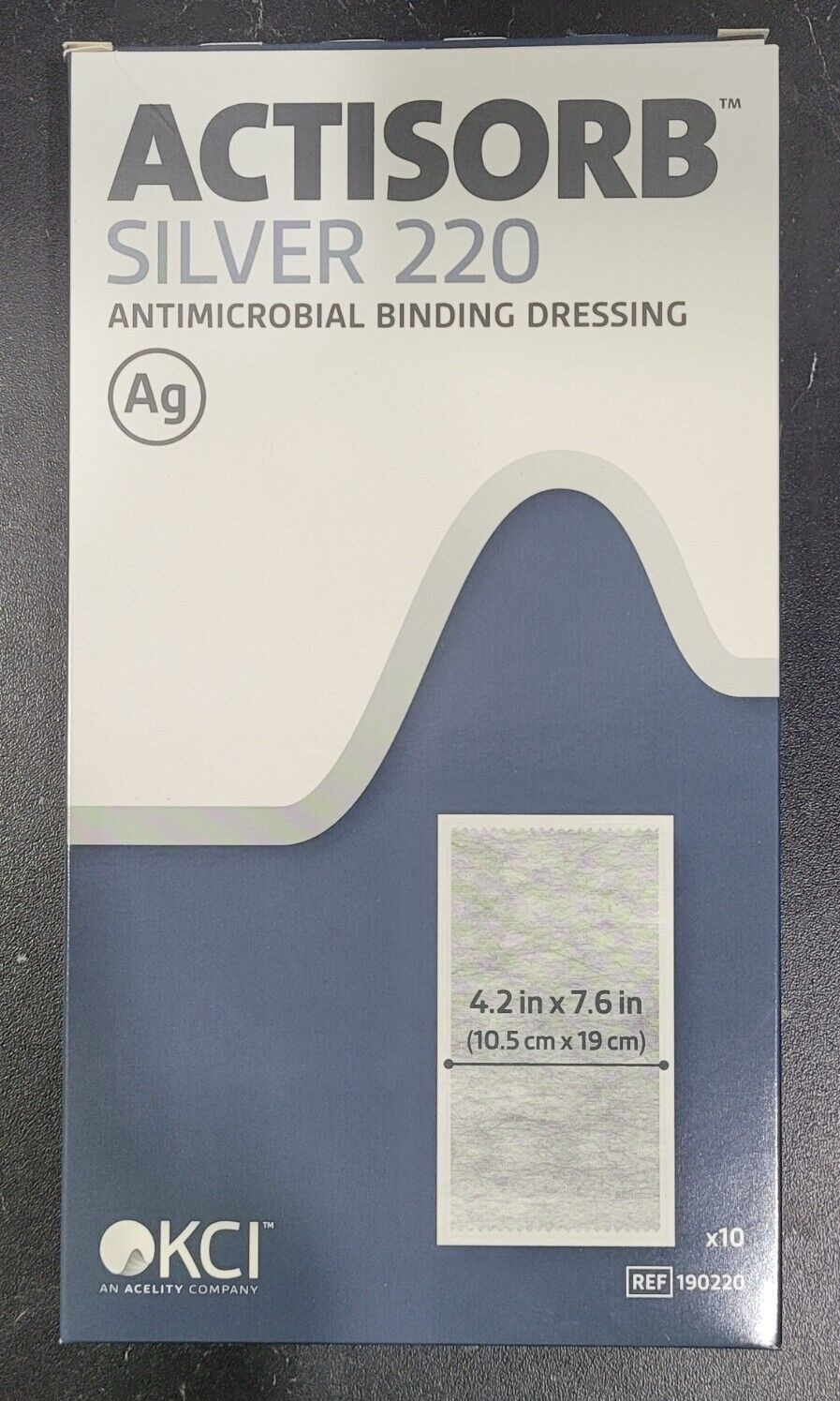 actisorb silver 220 4.2 in x 7.6 in