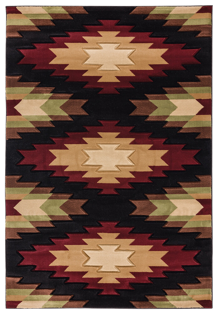 Multi-Color Geometric Angled Jagged Area Rug 2055 41175 – Aprx 5′ 3″ x 7′ 6″