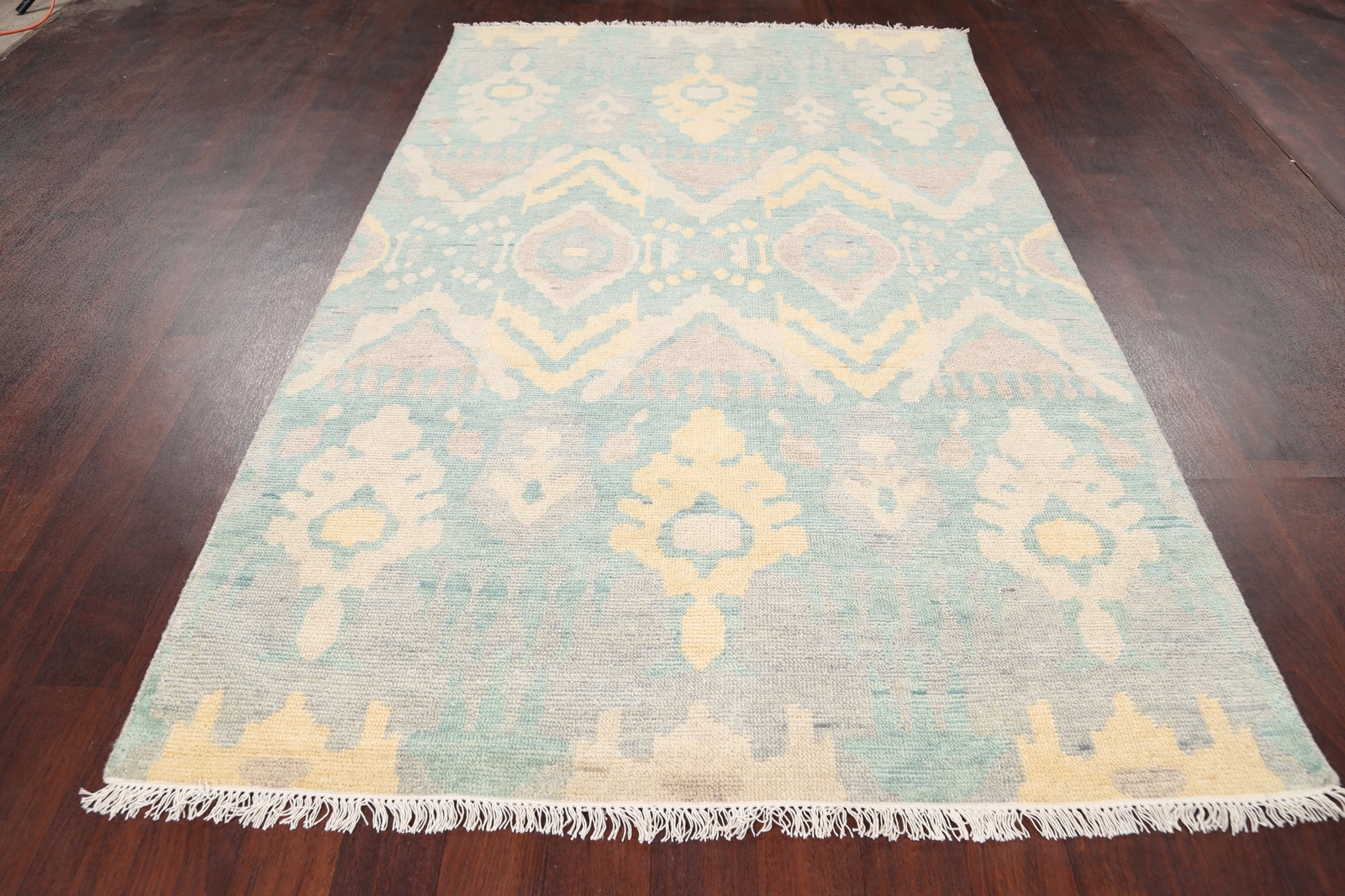 Statement Luxury Hand-Knotted Moroccan Indian Accent Rug Modern Decor 5×8 ft