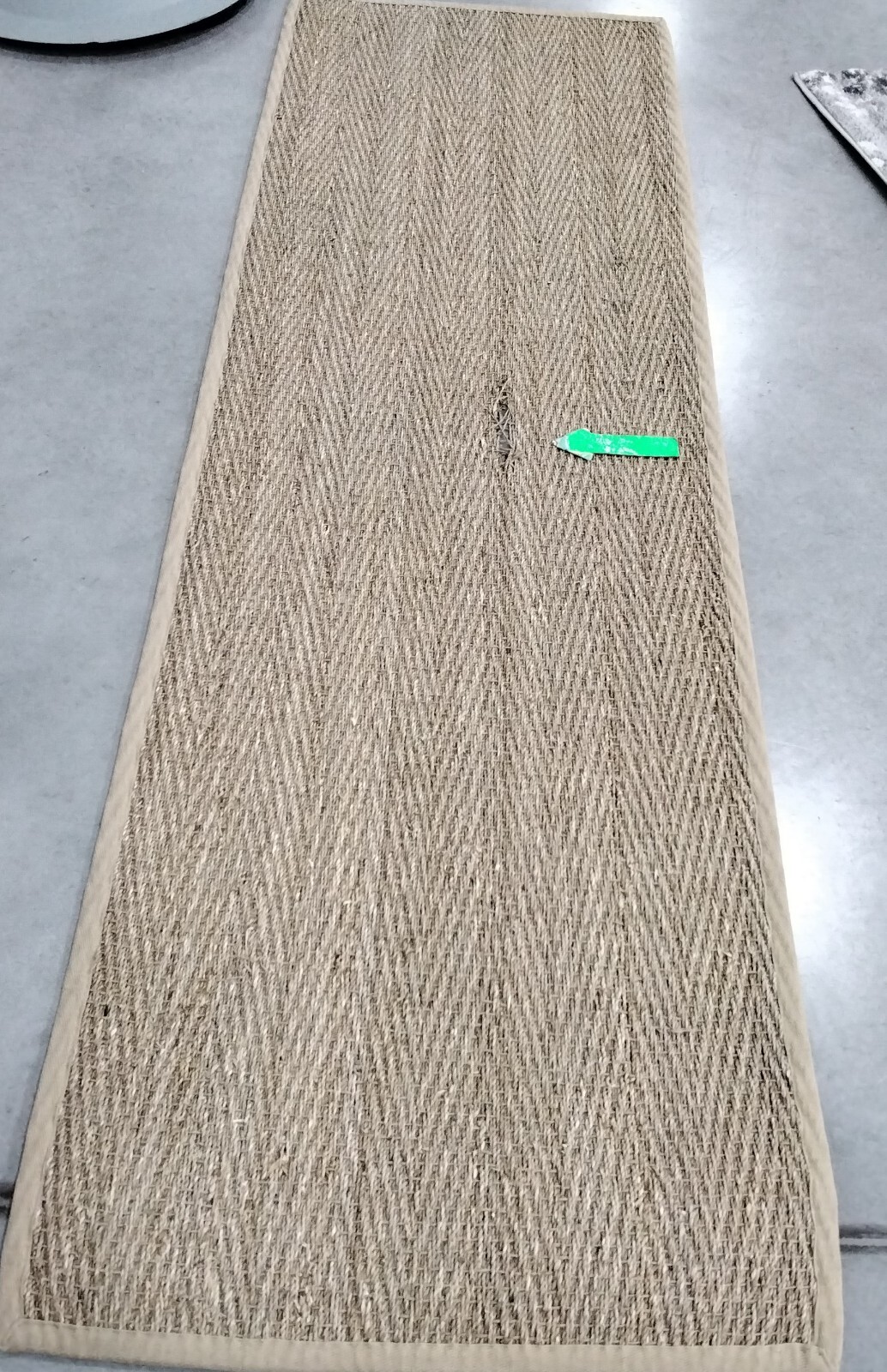 NATURAL / BEIGE 2′-6″ X 8′ Broken Thread Rug, Reduced Price 1172747906 NF115A-28