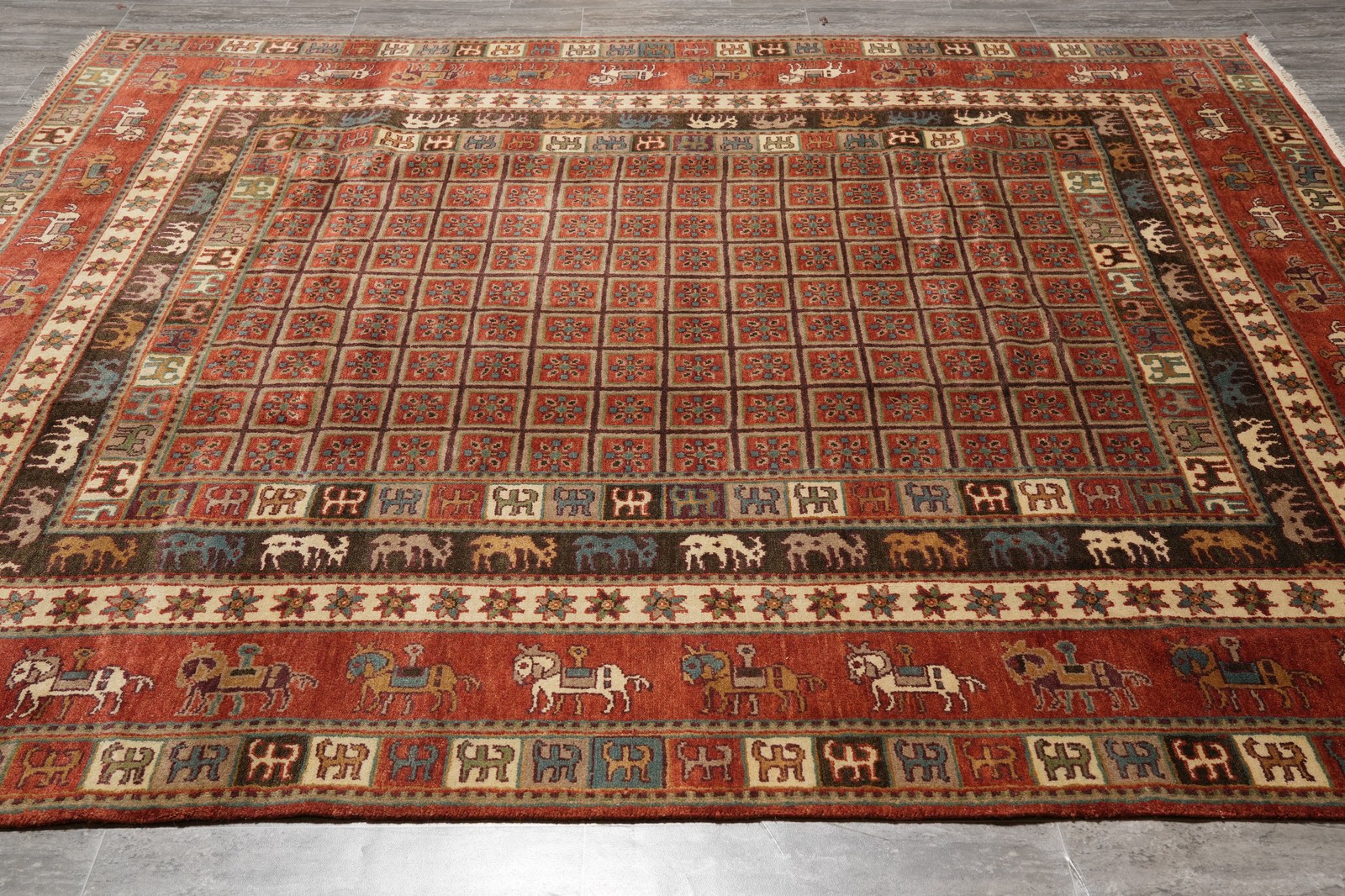 8 x 9.9 Tribbal Bakhtiaar Horse Rug #F-4602