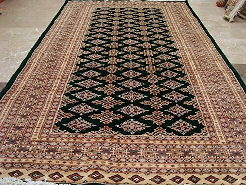 Area Rug Awesome Green Jaldar Abstract Wool Silk Hand Knotted Home Carpet (8×5)’