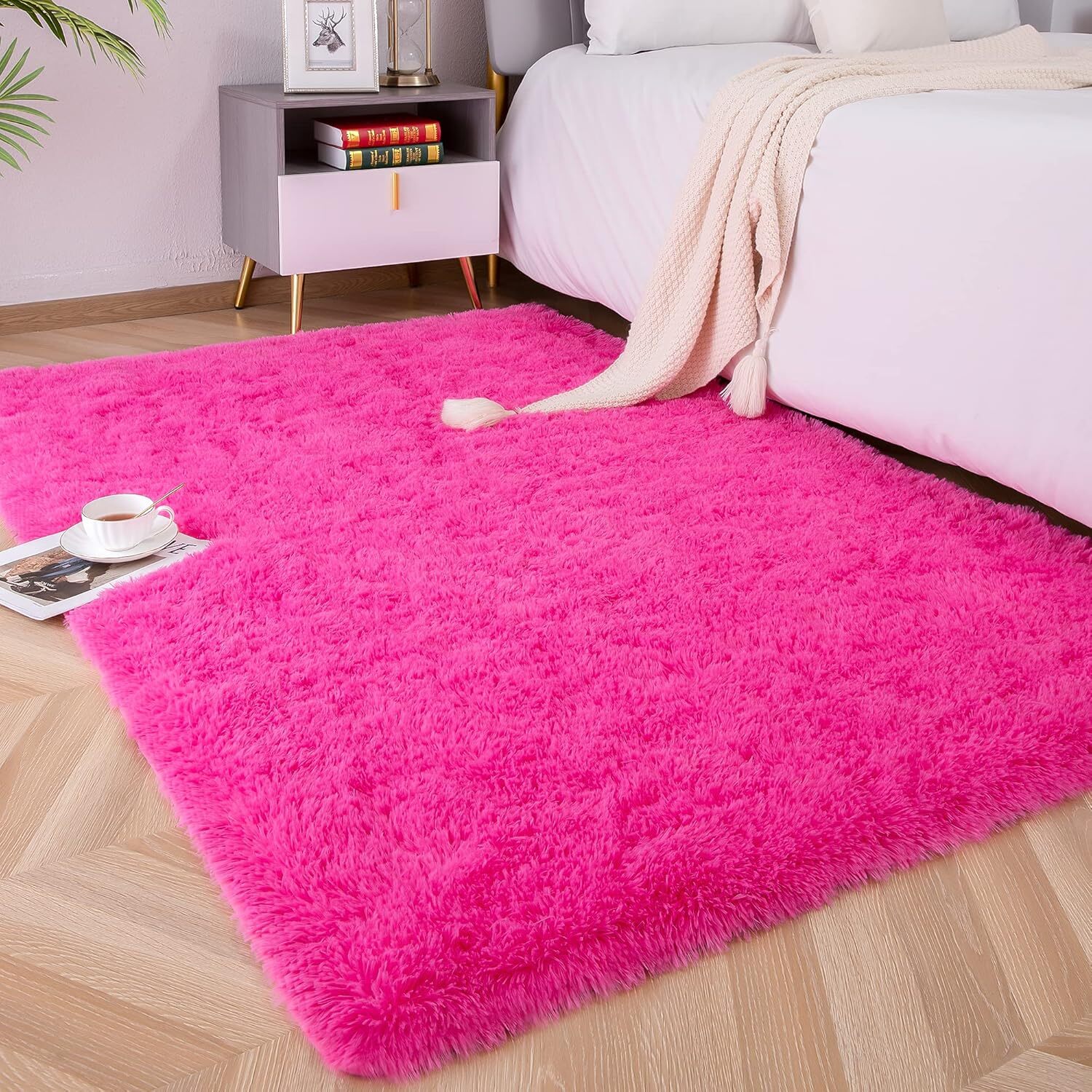 Soft Fluffy Area Rugs for Bedroom Kids Room Plush Shaggy Nursery Rug Furry Throw