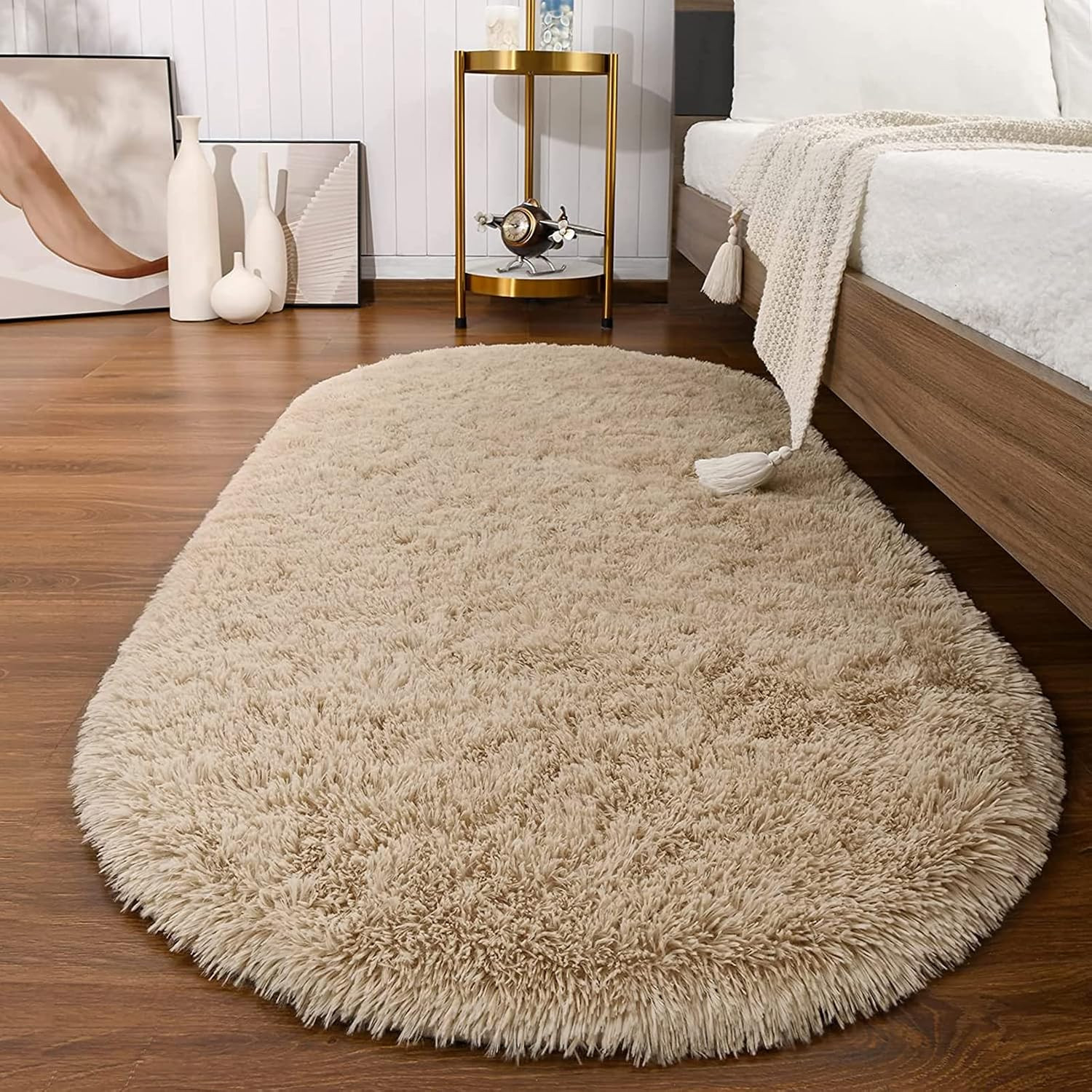 Fluffy Rugs for Bedroom, Shag Cute Area Rug for Girls/Boys and Kids Baby Room Ho
