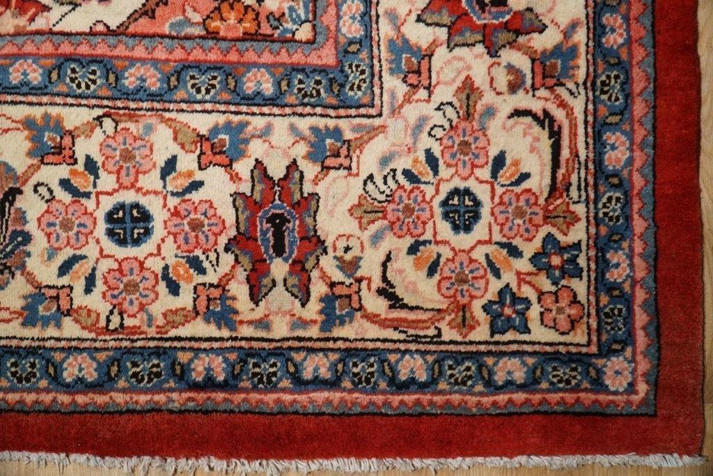 10′ x 12′ Light Red Handmade Semi-Antique Perssiaan Saroukk Rug 74797