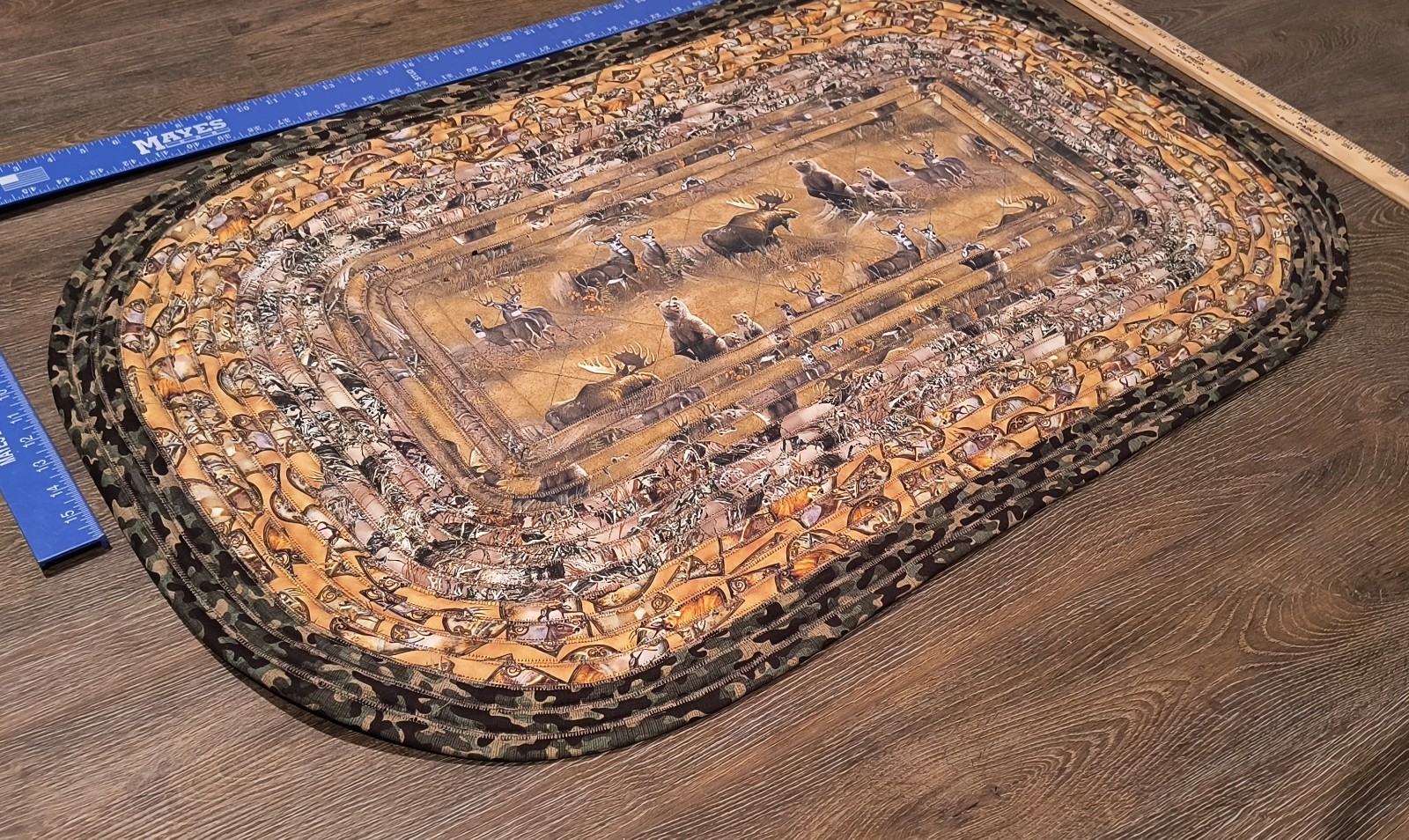 Deer, Elk, Moose, Camouflage Washable Rug Reversible