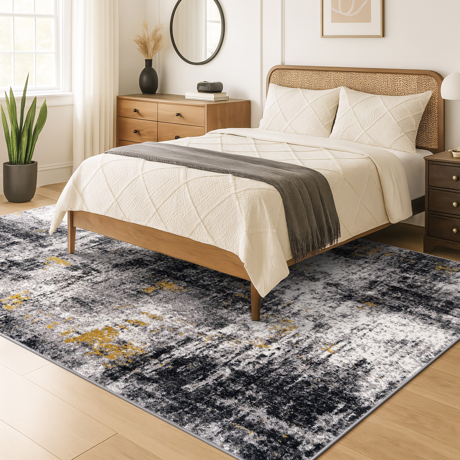 Rugshop Large Rugs Adare Contemporary Abstract Carpet for Living Room 8×10 Rugs