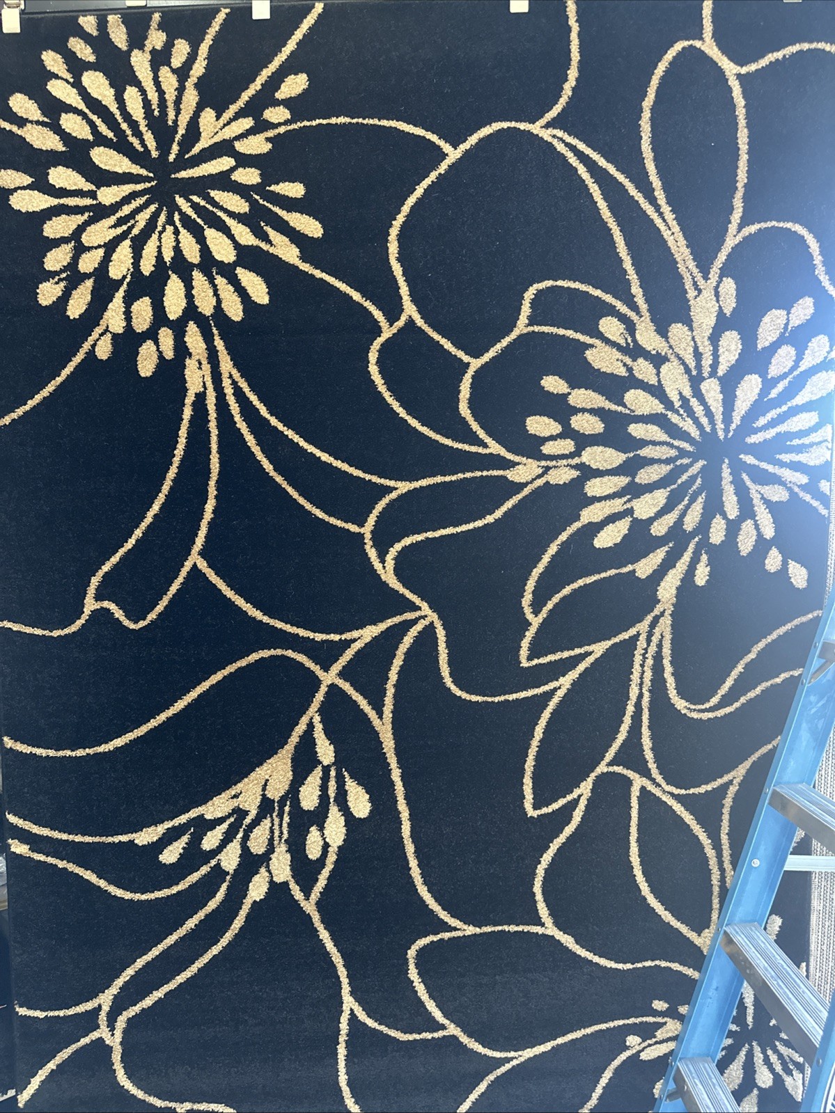 5×8 Area Rug Very Heavy Pile Browns Tan floral