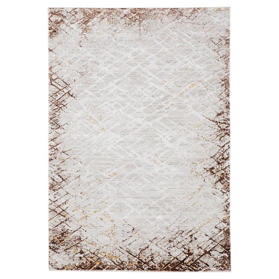 Lavin Rugs R1011 Baltea 5’3″ x 7’6″ Weave Rug, Cream Gold/Earth – R1011-0507