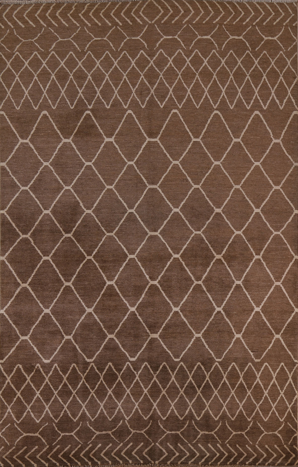 Premium Quality Gabbeh Wool Rug – Timeless Style” Brown 5×7 ft
