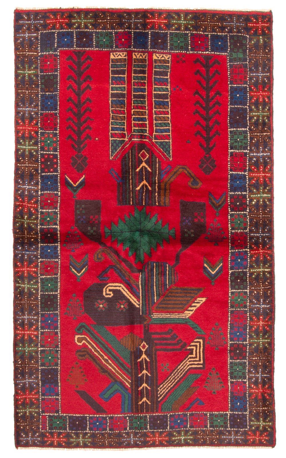 Traditional Vintage Hand-Knotted Area Rug 3’8″ x 6’2″ Oriental Wool Carpet