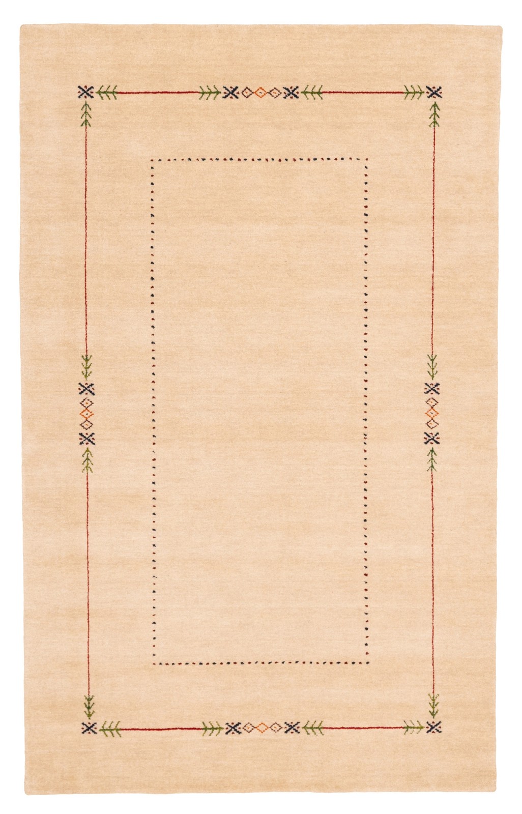 Traditional Ivory Hand loomed Oriental Carpet 4’10” x 7’10” Area Rug