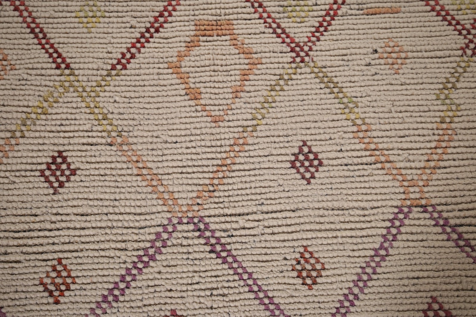 Trellis Moroccan Area Rug 5×9 Hand-knotted Wool Oriental Carpet for Any Room