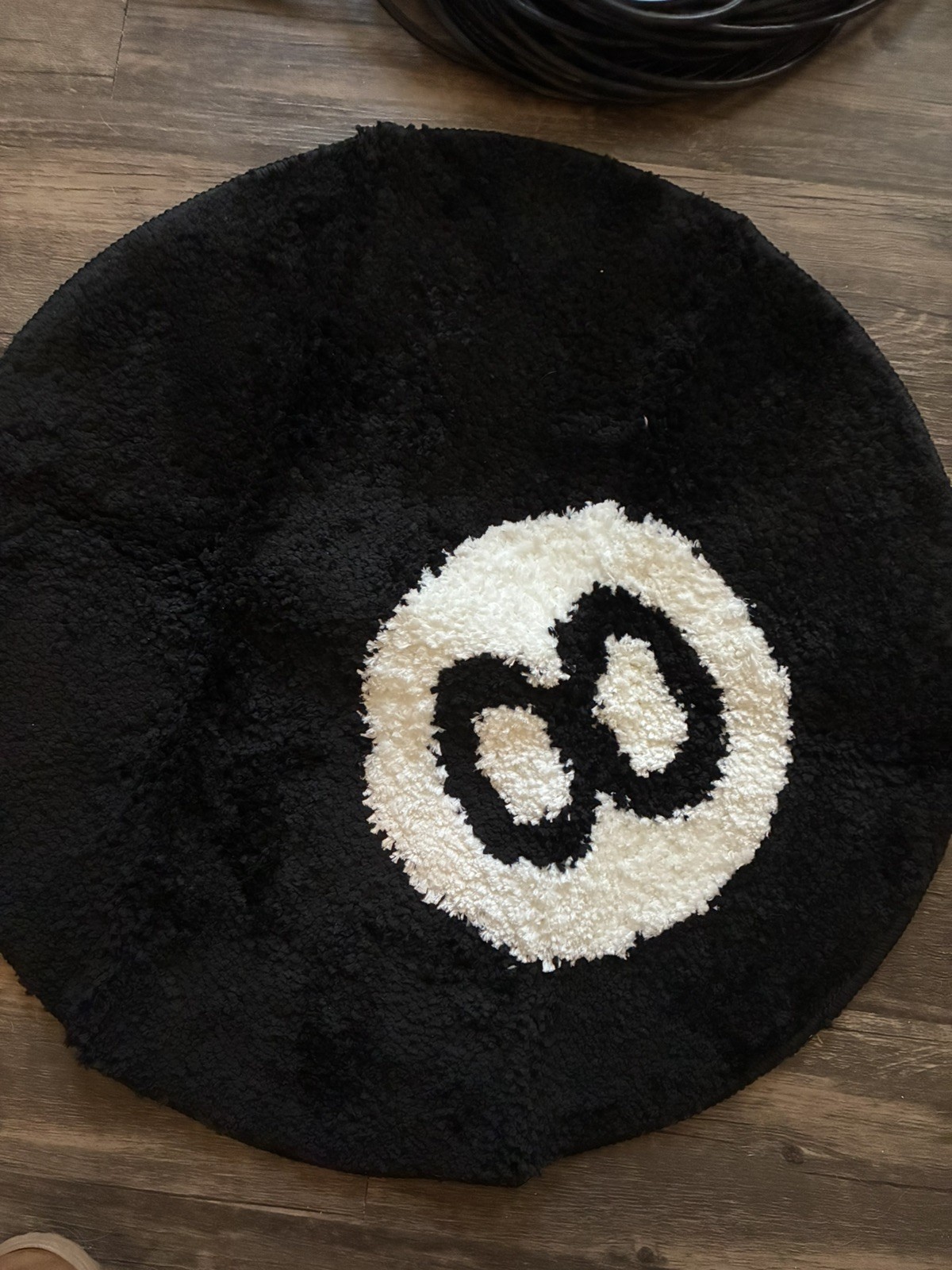 24 Inch 8 Ball Rug, Black White Hypebeast, Bedroom Living Room, Y2K Decor Mat