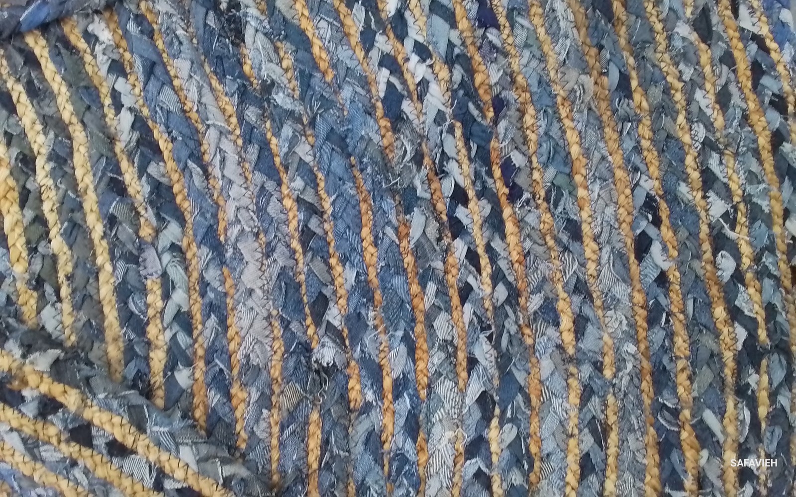 BLUE/NATURAL 8′-0″ x 8′-0″ Broken Thread Rug Reduced Price 1172802921 CAP202M-8R