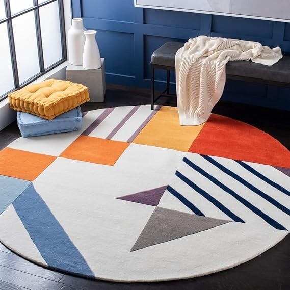 New Handmade multicolor Round Rug 3×3, 4×4, 5×5, 6×6, 7×7, 8×8, 9×9, 10×10
