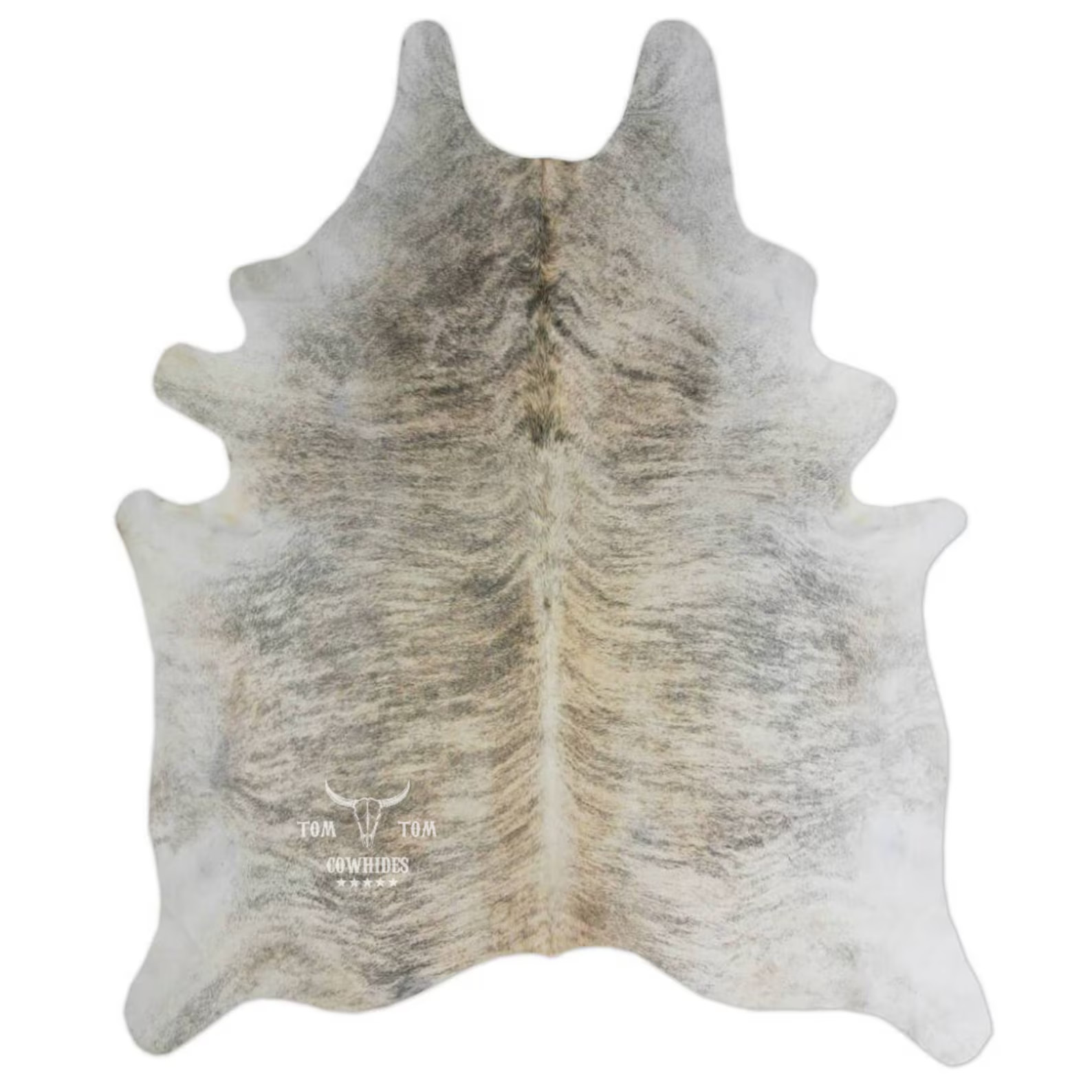 Cowhide Rug GRAY EXOTIC! natural hair on – 6X6 ft size
