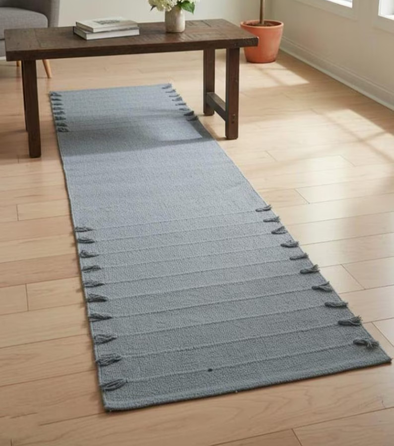 Organic Herbal Cotton Yoga Mat – Ecofriendly, Handwoven, Anti-Slip Exercise & Me