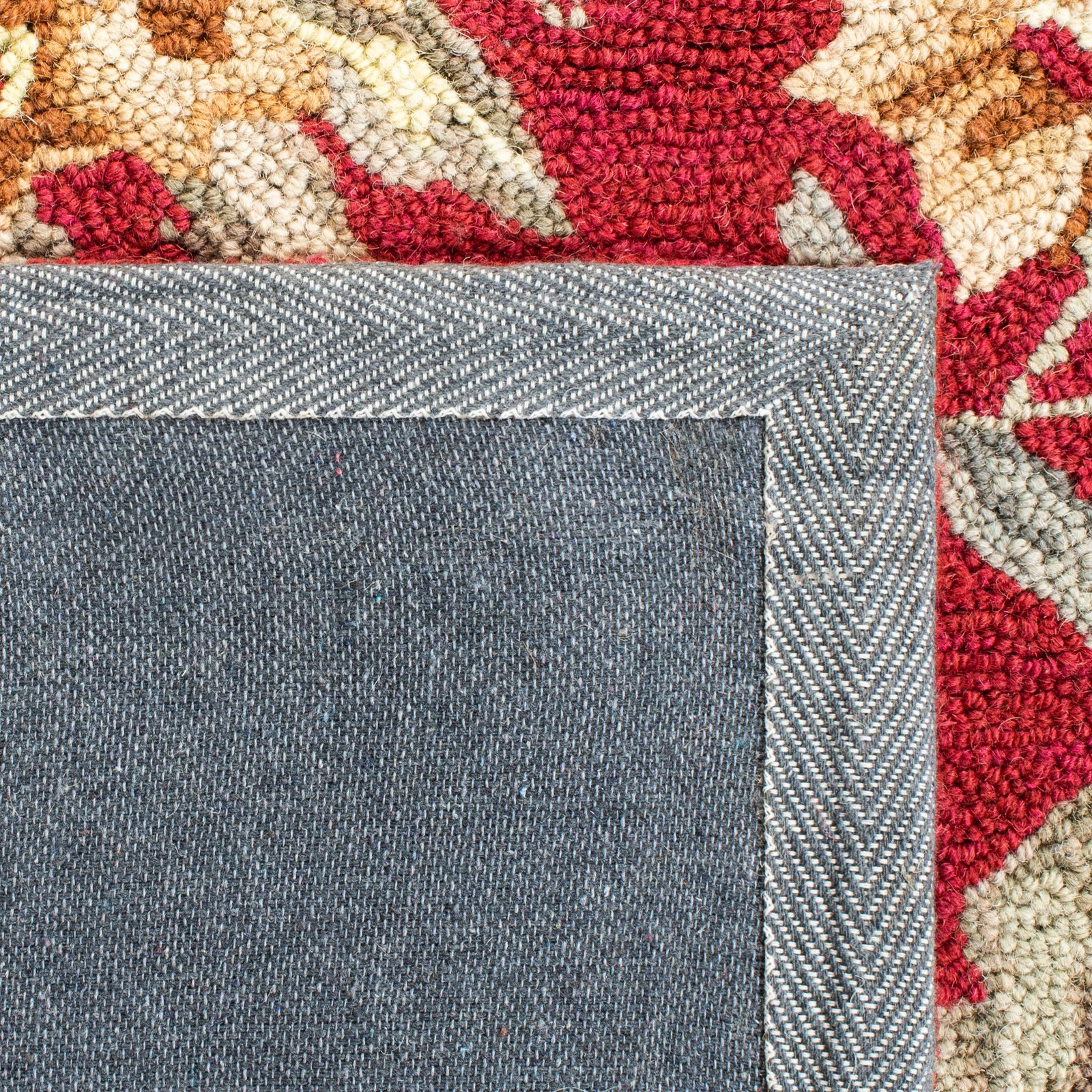 Chelsea Collection Runner Rug – 2’6″ x 6′, Red, Hand-Hooked French Country Wo…