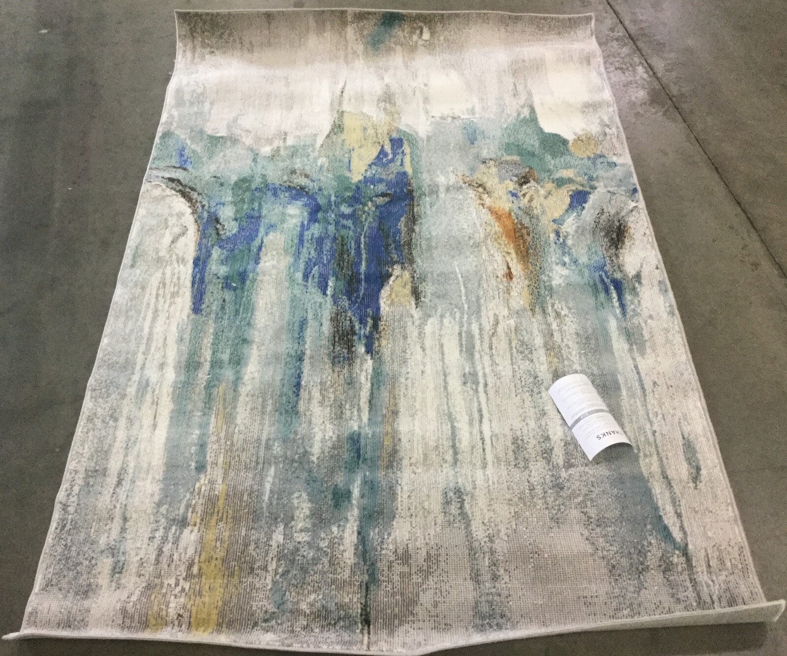 LIGHT GREY / BLUE 4′ X 6′ Flaw in Rug, Reduced Price 1172663144 ASD114F-4