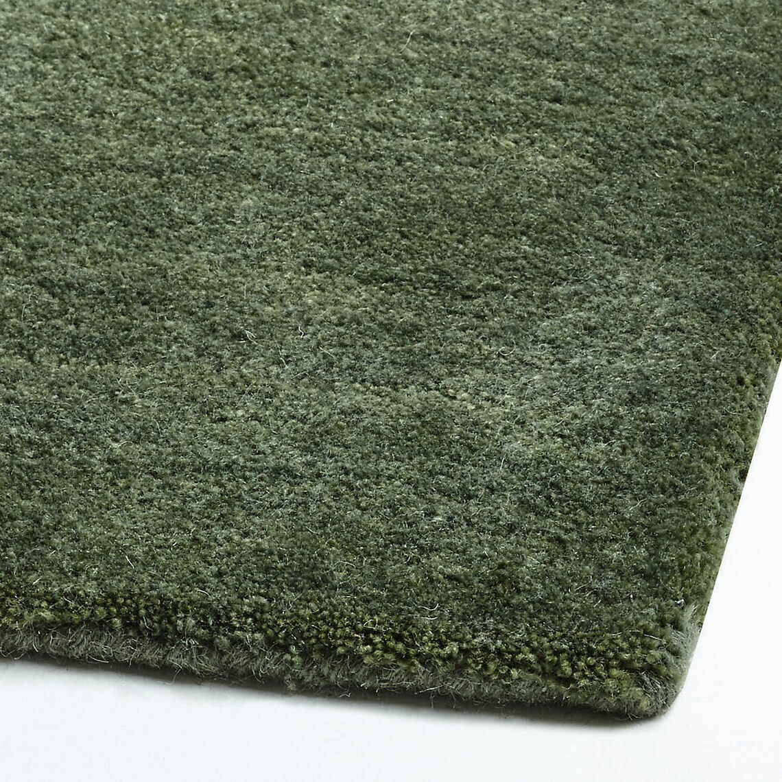 Hand tufted Plain Green Handmade Modern 100% Woolen Area Rugs