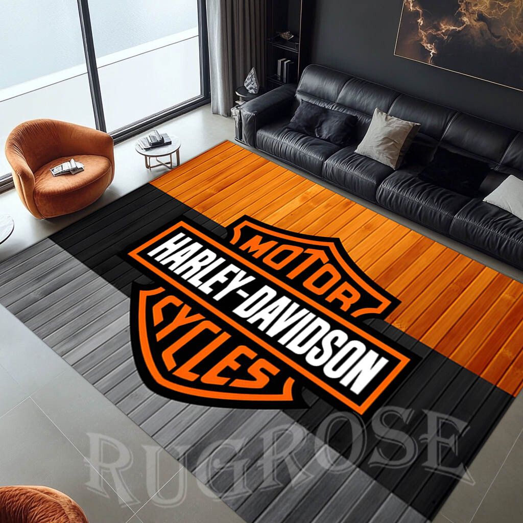 Harley Davidson, Harley Davidson Rug, Home Decor Rug, Legend Rug, Chopper Rug