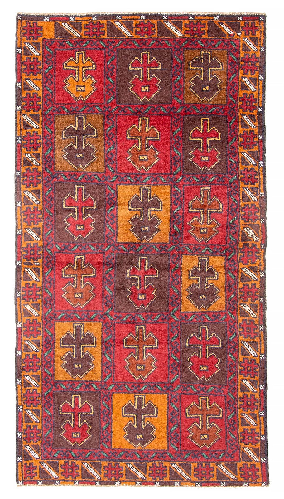 Vintage Hand-Knotted Area Rug 3’5″ x 6’5″ Traditional Oriental Wool Carpet