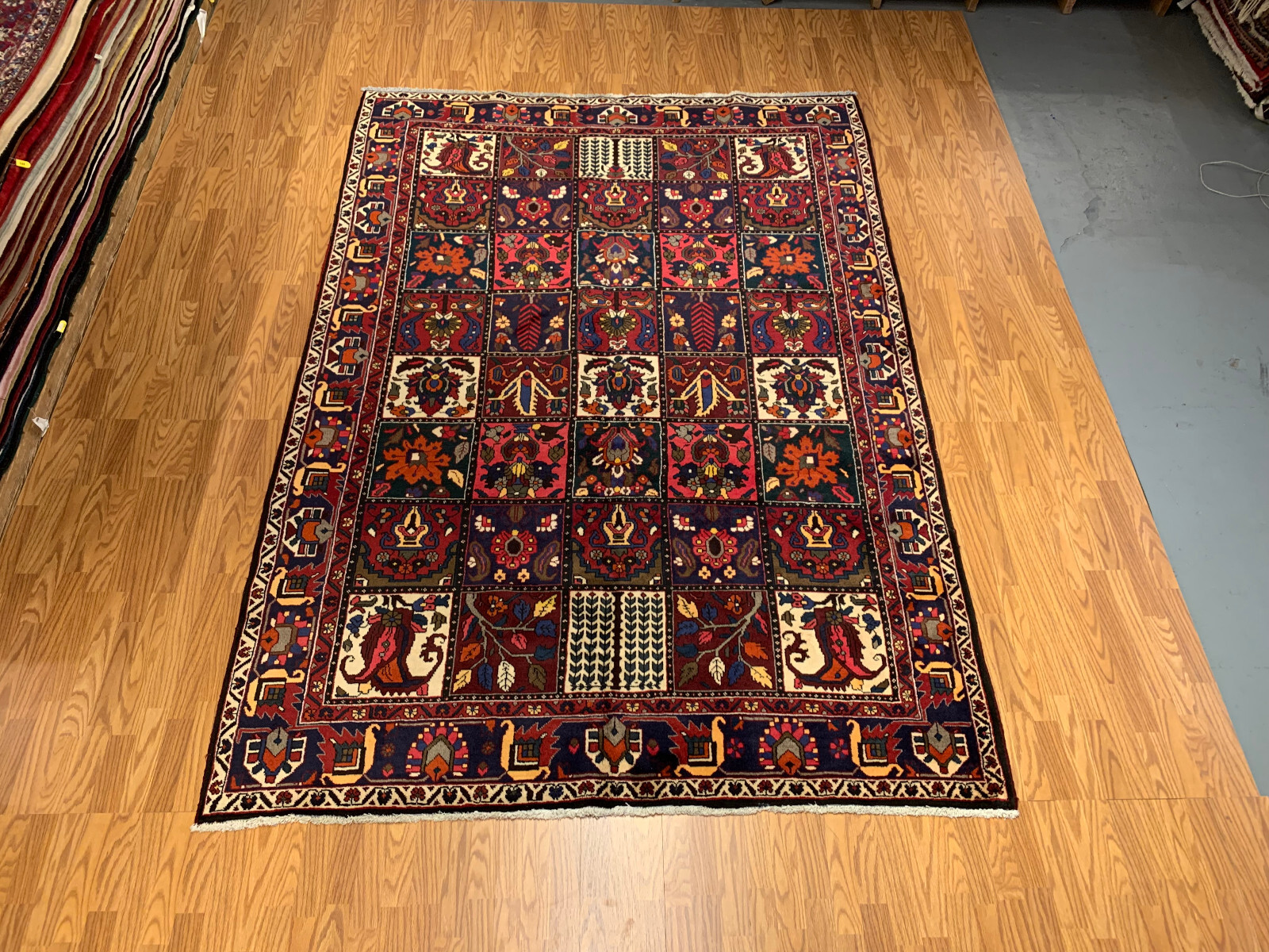 6.9 x 9.7 Vintage Hand Knotted 100% Wool Vegetable Dye Area Rug