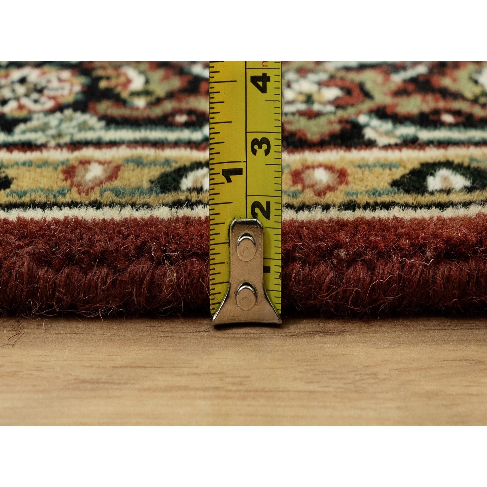 3’1″ x 5’5″ Caliente Red Fish Herati Design Wool Hand Knotted Rug R90441