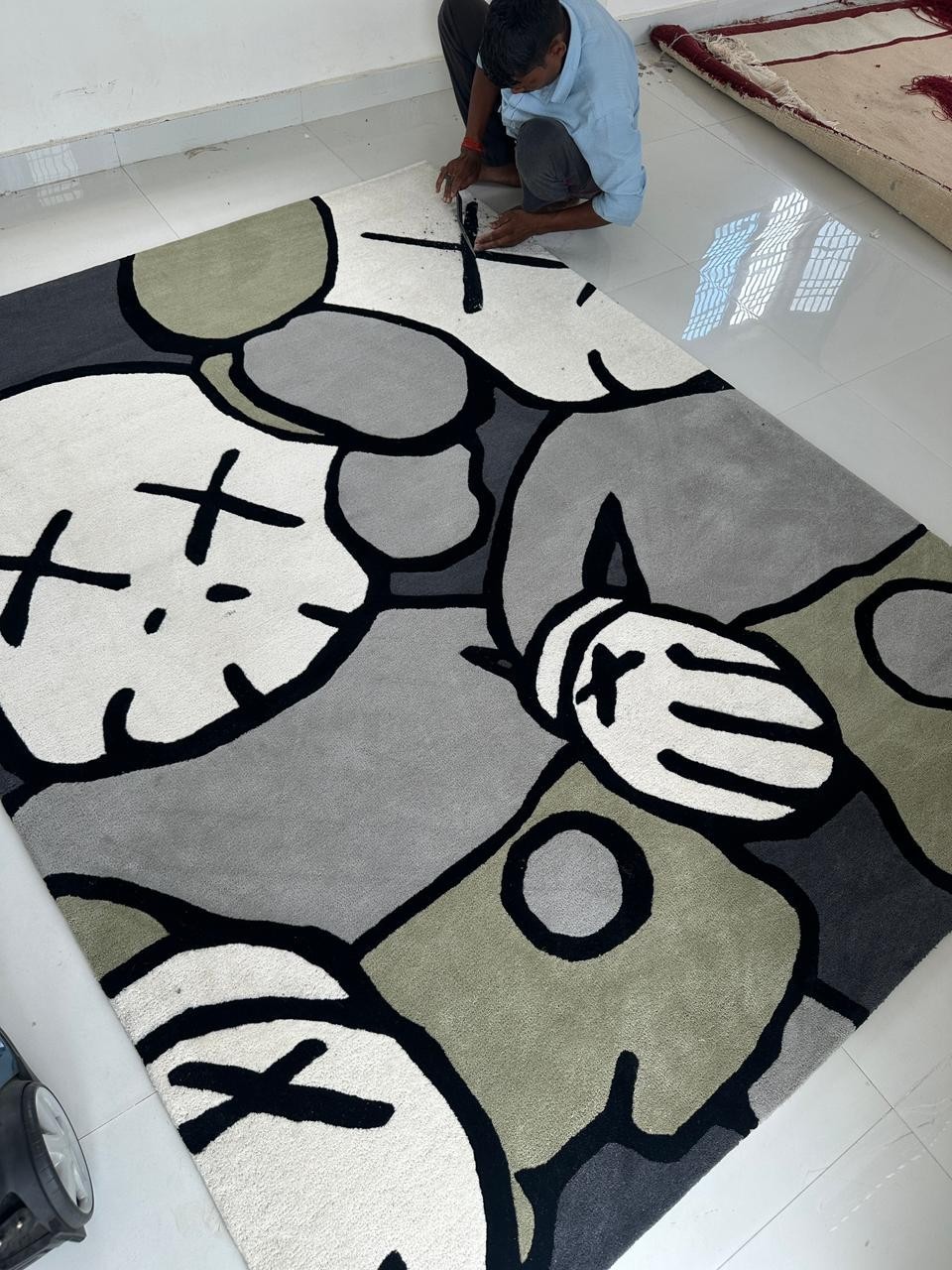 Rug Kaws Area Carpet KAWS Art Hypebeast Decor Custom Rug, Room Street