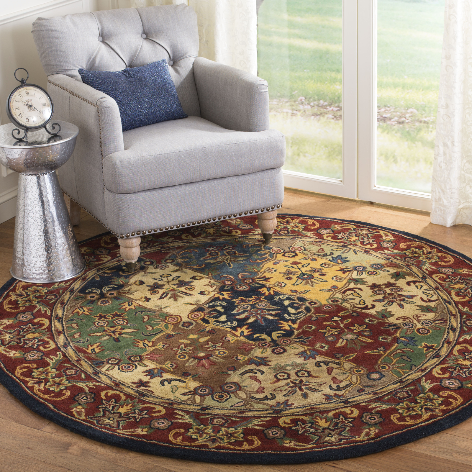 Safavieh Heritage MULTI / BURGUNDY 8′ X 8′ Round Area Rug – HG911A-8R