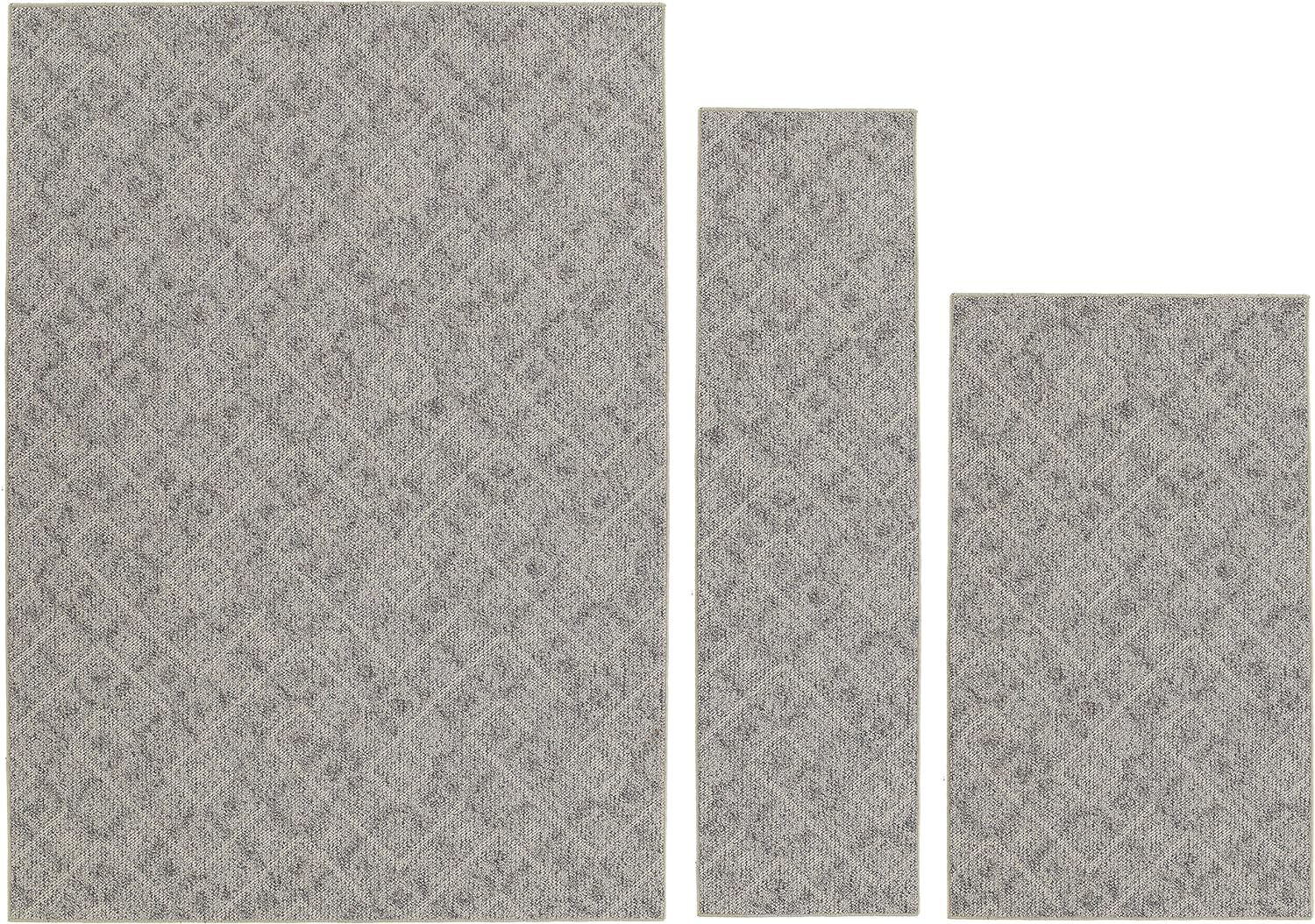 Garland Rug Classic Berber Area Rug Set, 3-Piece (4 ft. 11 in x 7 ft, 3’x4′, 2′