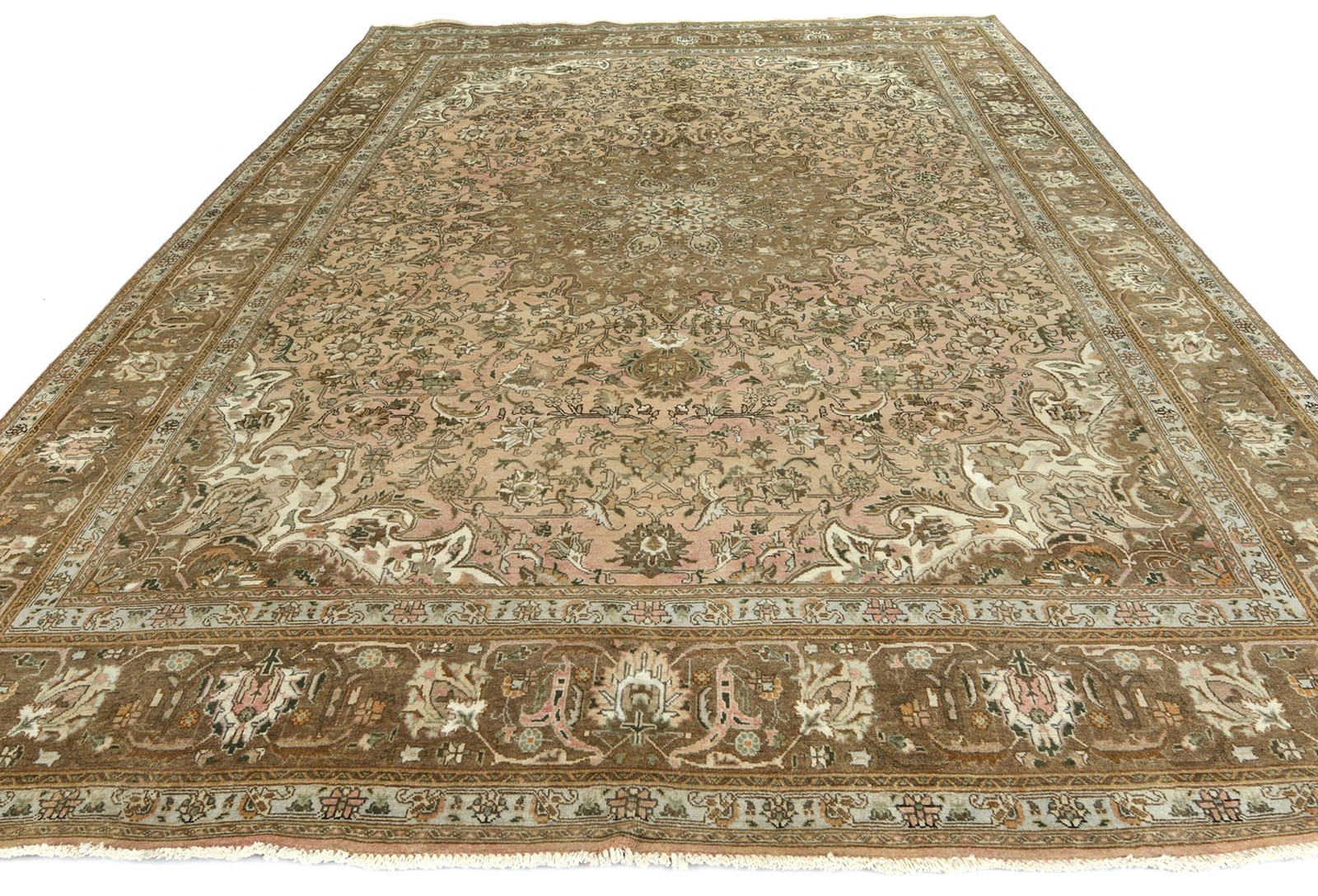 10X13 ft Handmade Semi-Antique Oriental Rug Medallion Design Living Room Carpet