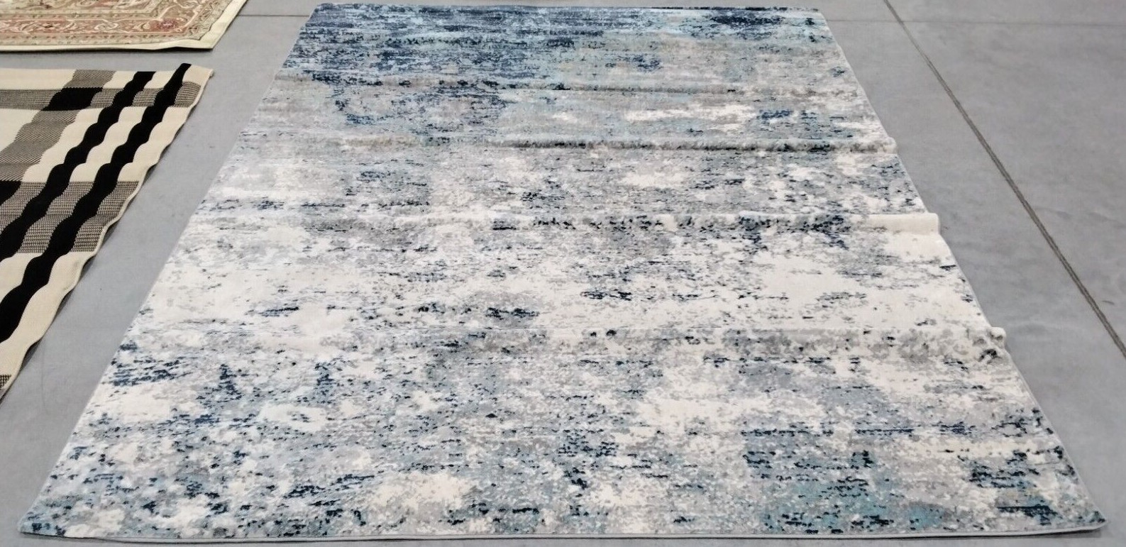 LIGHT GREY / BLUE 8′ X 10′ Back Stain Rug, Reduced Price 1172717965 BNT822F-8
