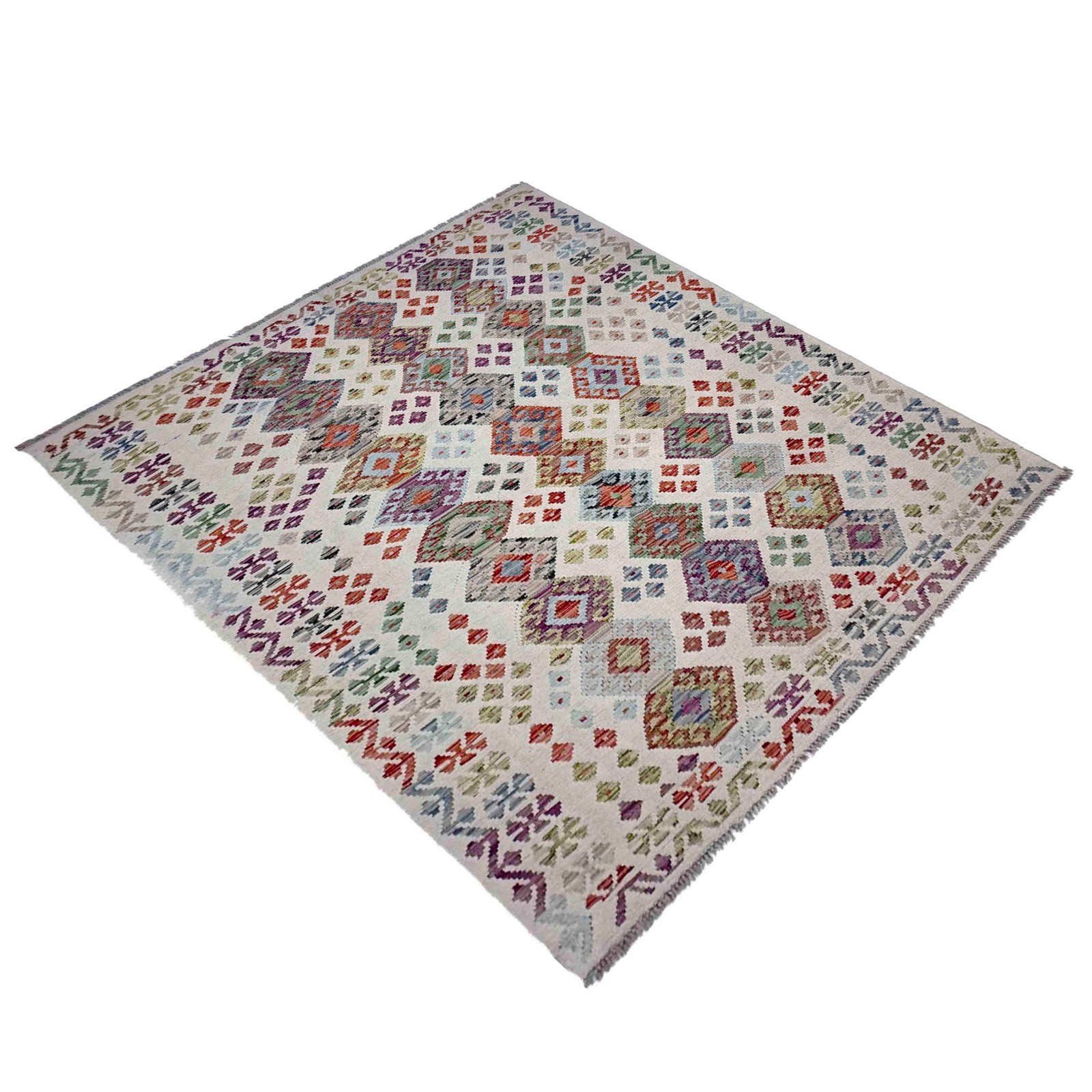 5’0x7’3 Ft Reversible Rug Handmade Kilim Oriental Woolen Carpet 152x220cm R38061