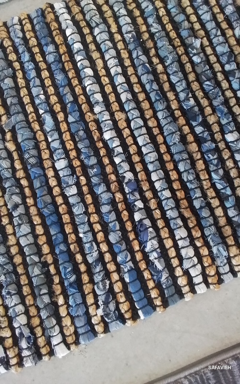 BLUE 2′-3″ x 22′-0″ Broken Thread Rug, Reduced Price 1172774370 CAP365A-222