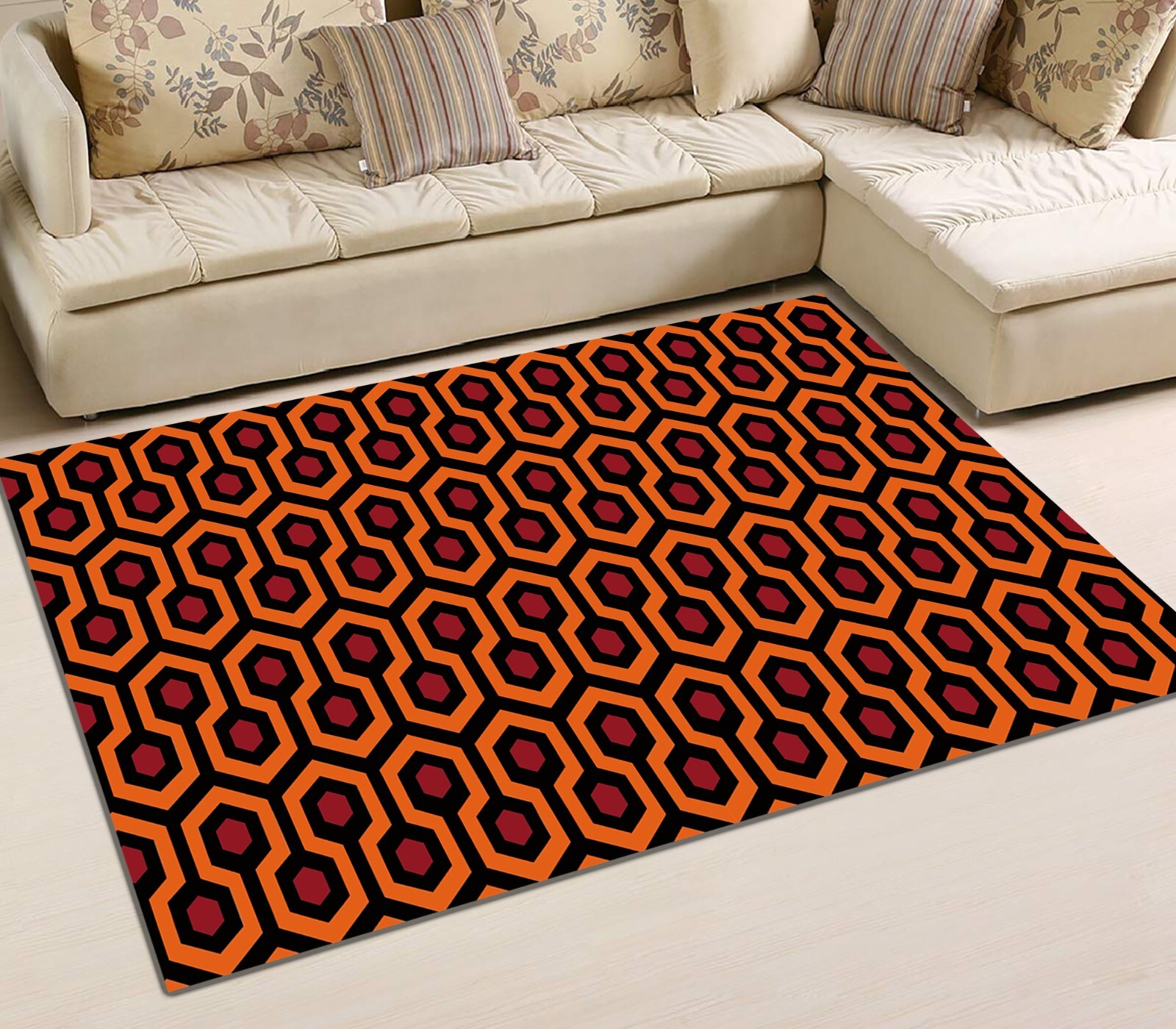 Shining Rug, Shining Carpet, Orange Shining Rug, Orange Shining Design Rug