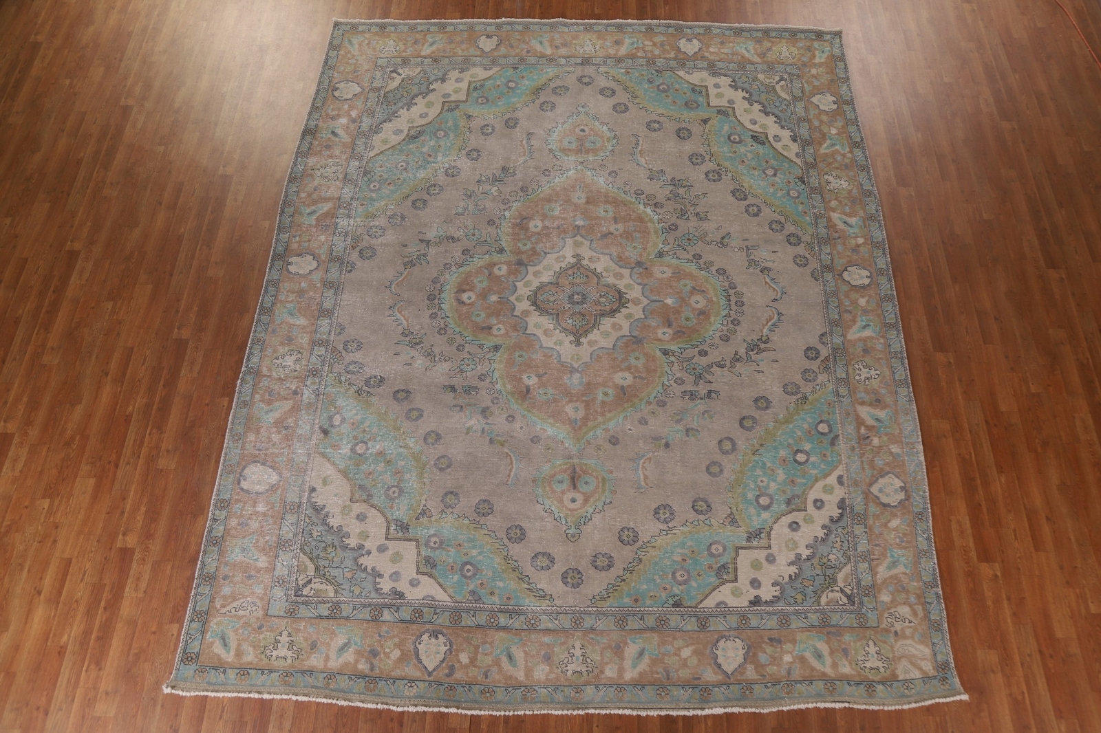 Distressed Overdyed Wool Traditional Area Rug 10×13 Handmade for Living Room