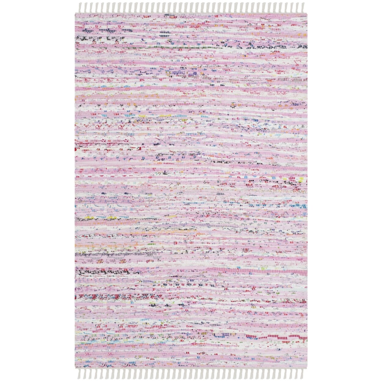 SAFAVIEH Rag Rug RAR125E Handwoven Light Pink /Multi Rug