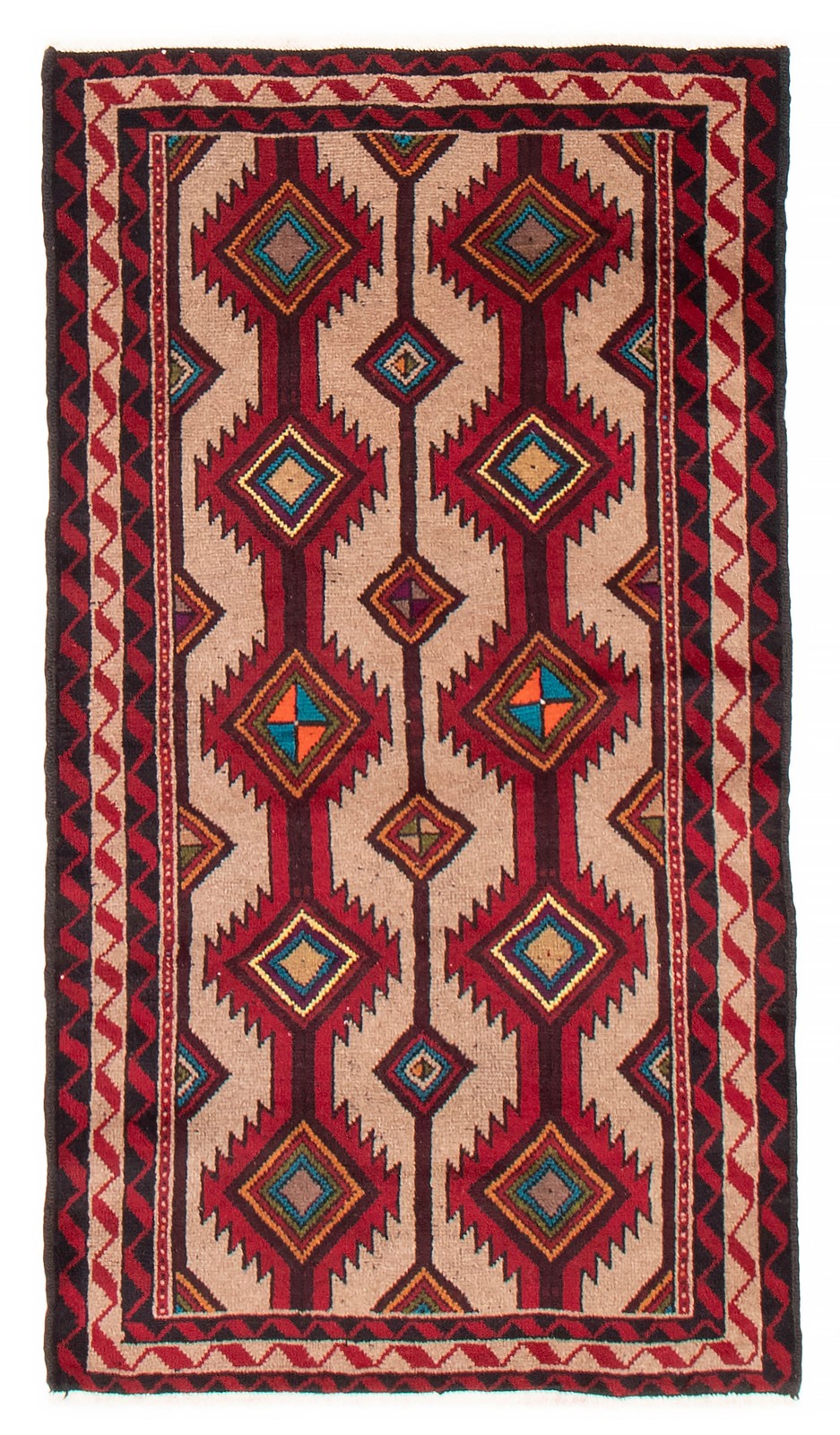 Hand Knotted Area Rug 3’1″ x 5’5″ Traditional Oriental Wool Carpet