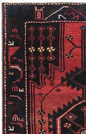3.5 x 5 Perrsian Tribbal Dark Colors Hamadan #PIX-82663